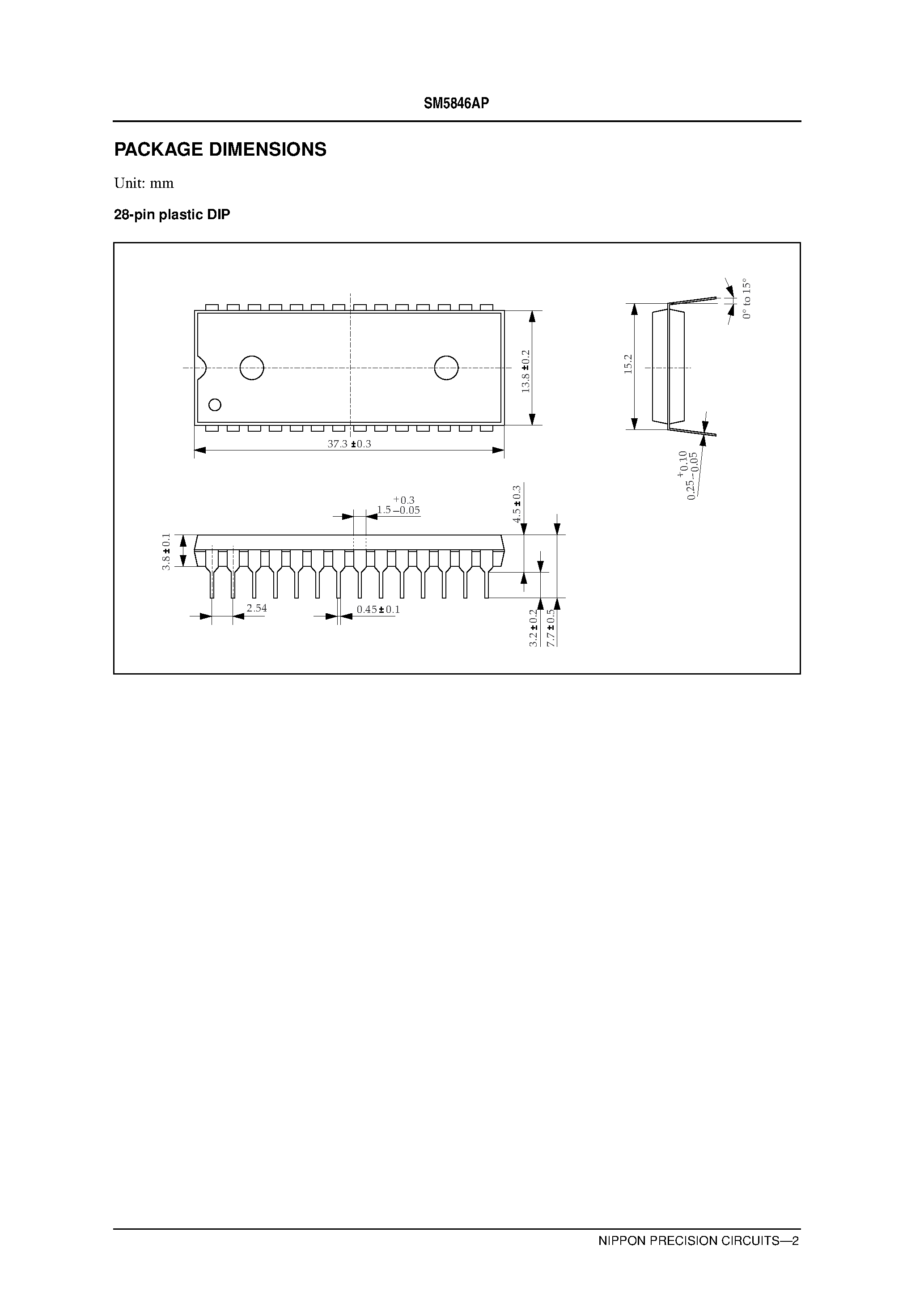 Datasheet SM5846AP page 2 Datasheet SM5846AP - Multi-function Digital Filter page 2