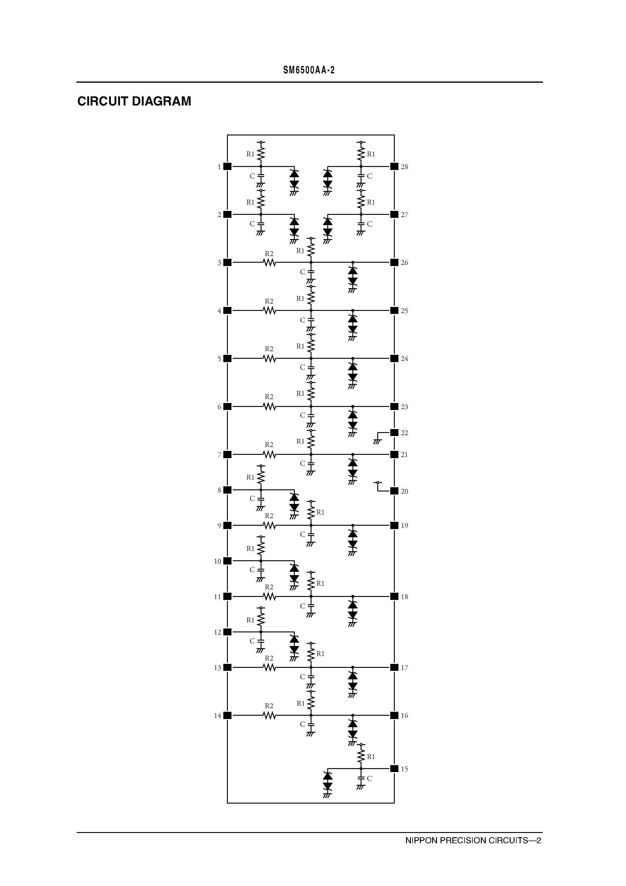 Datasheet SM6500AA-2 page 2 Datasheet SM6500AA-2 - RC Network with ESD Protection page 2