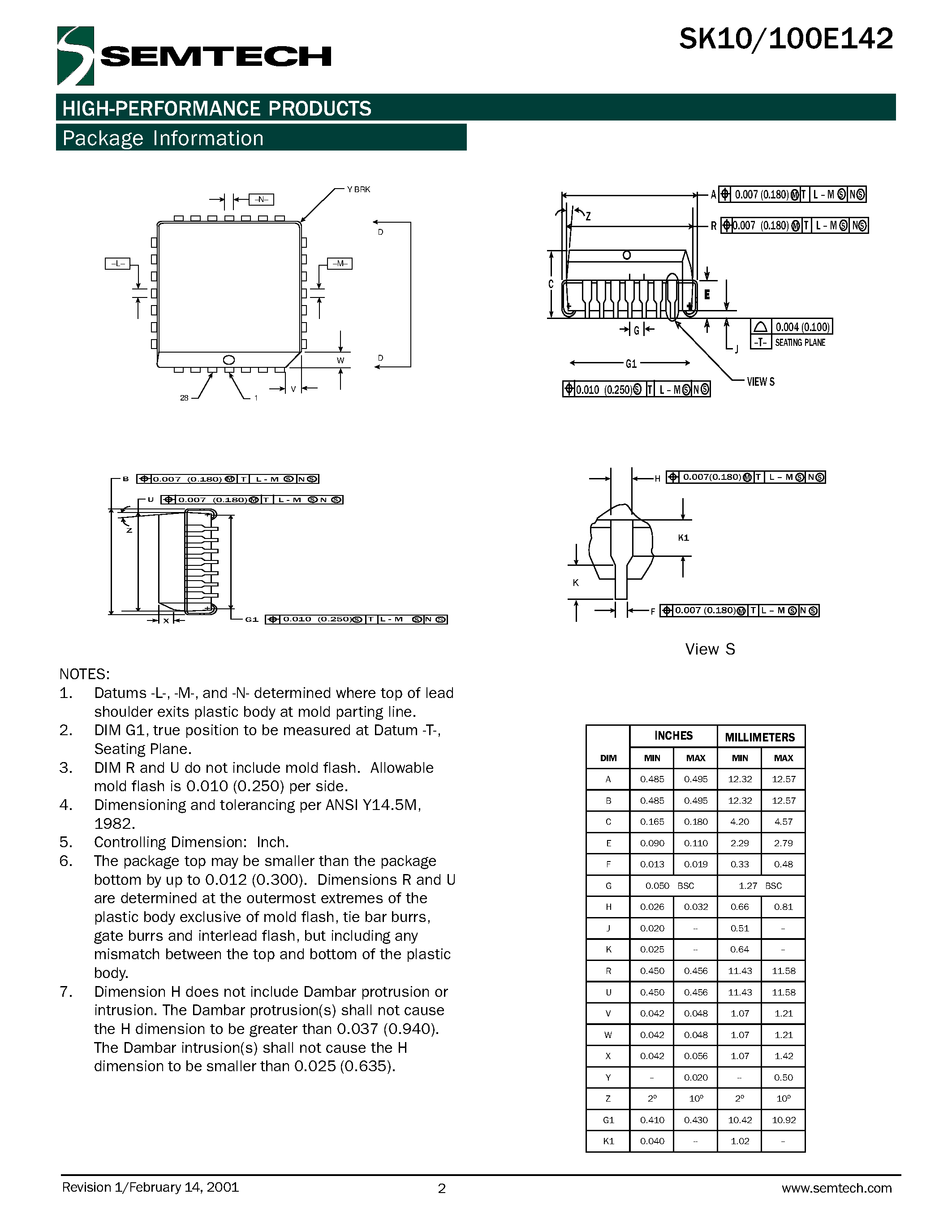 Даташит SK100E142 - 9-Bit Shift Register страница 2