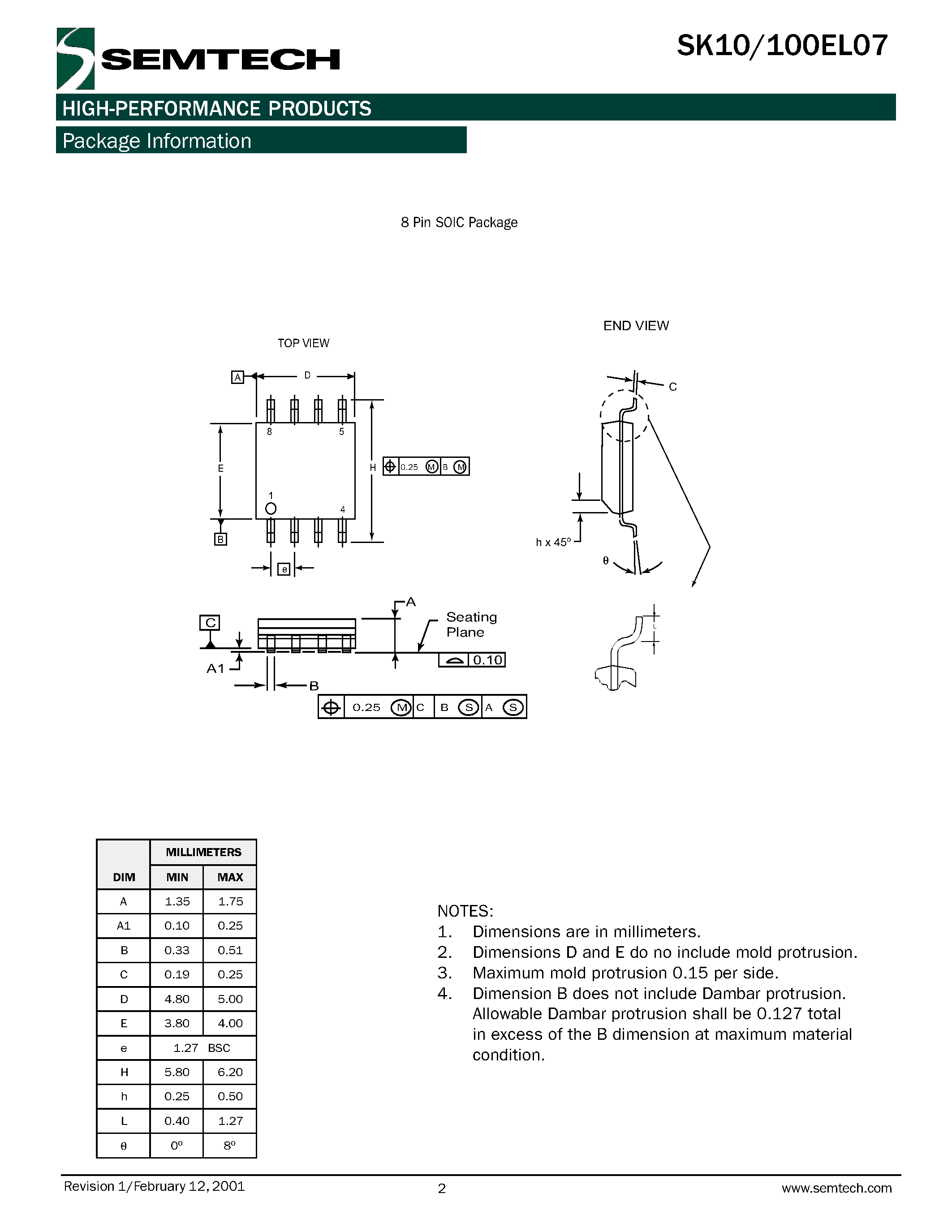 Datasheet SK100EL07 - 2-Input XOR / XNOR page 2