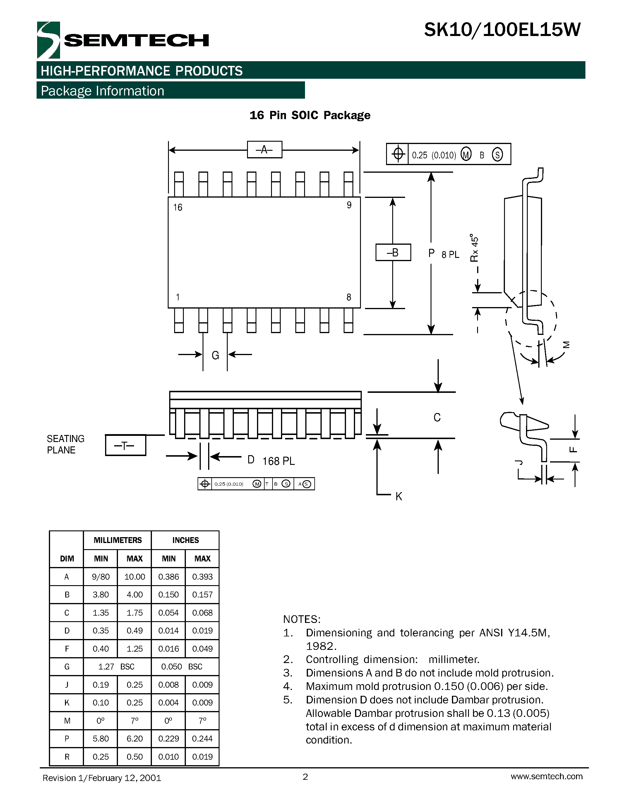 Даташит SK10EL15WDT - 1:4 Clock Distribution страница 2