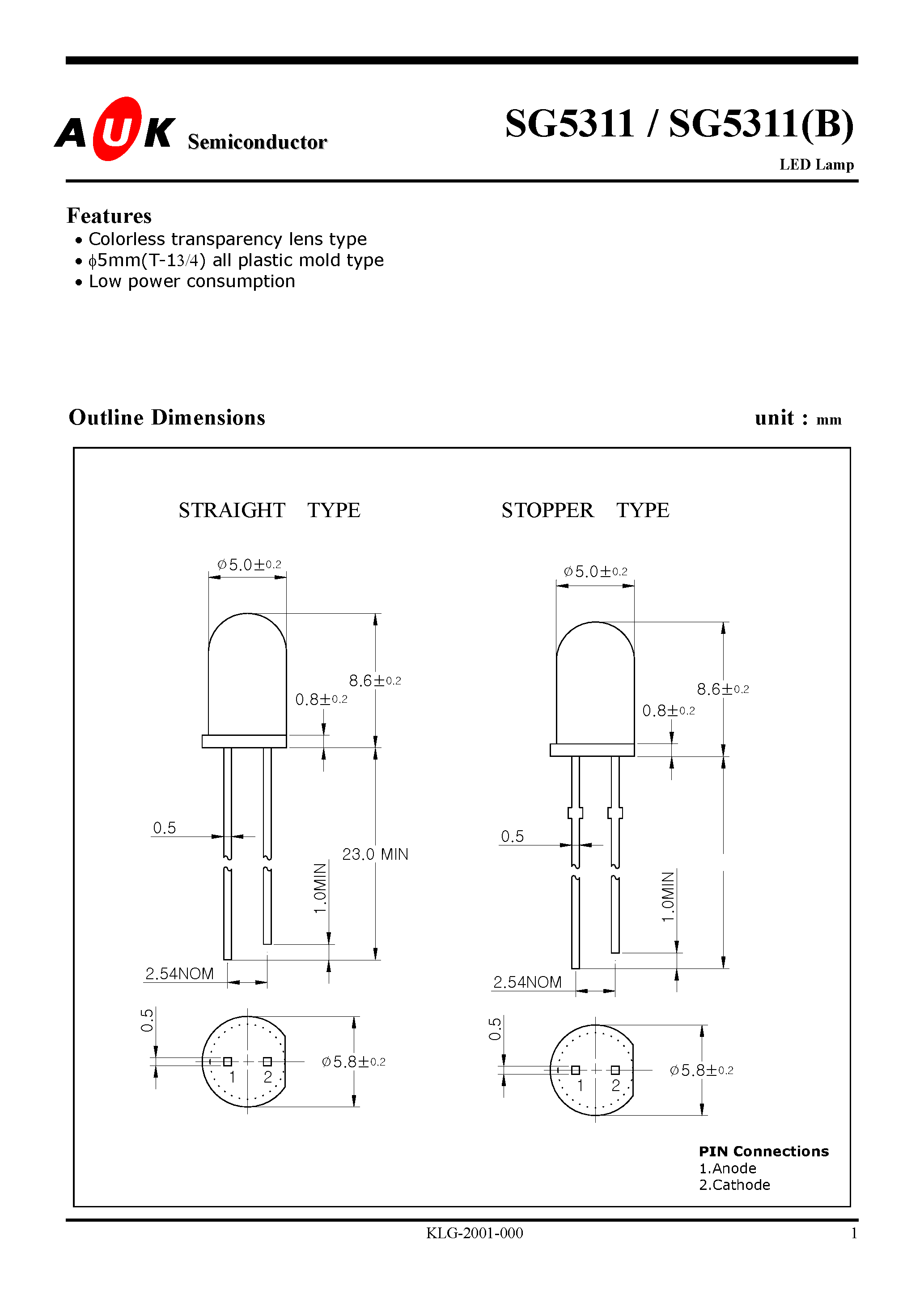 Даташит SG5311(B) - LED Lamp страница 1