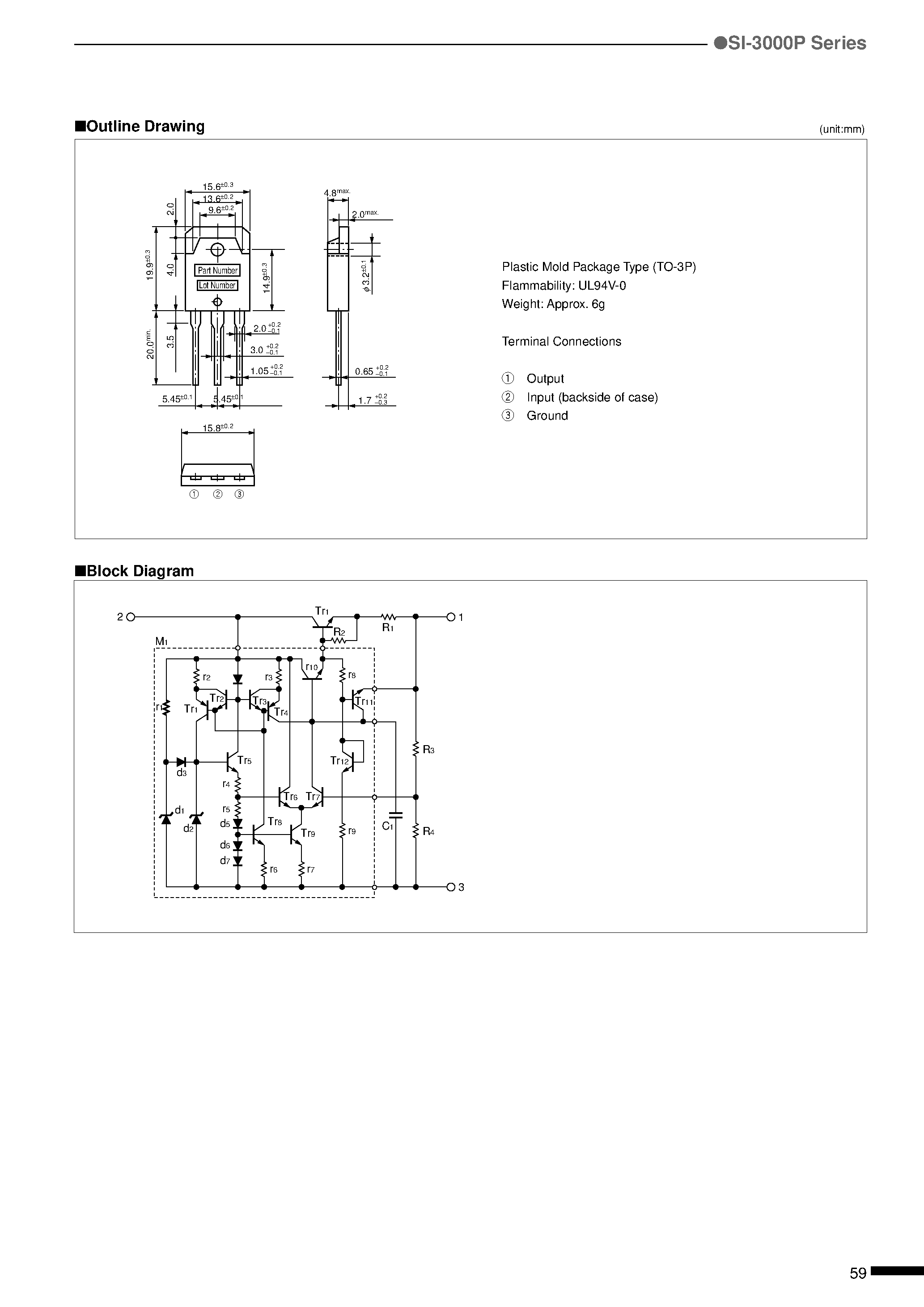 Datasheet SI-3052P - 3-Terminal/ Dropper Type page 2