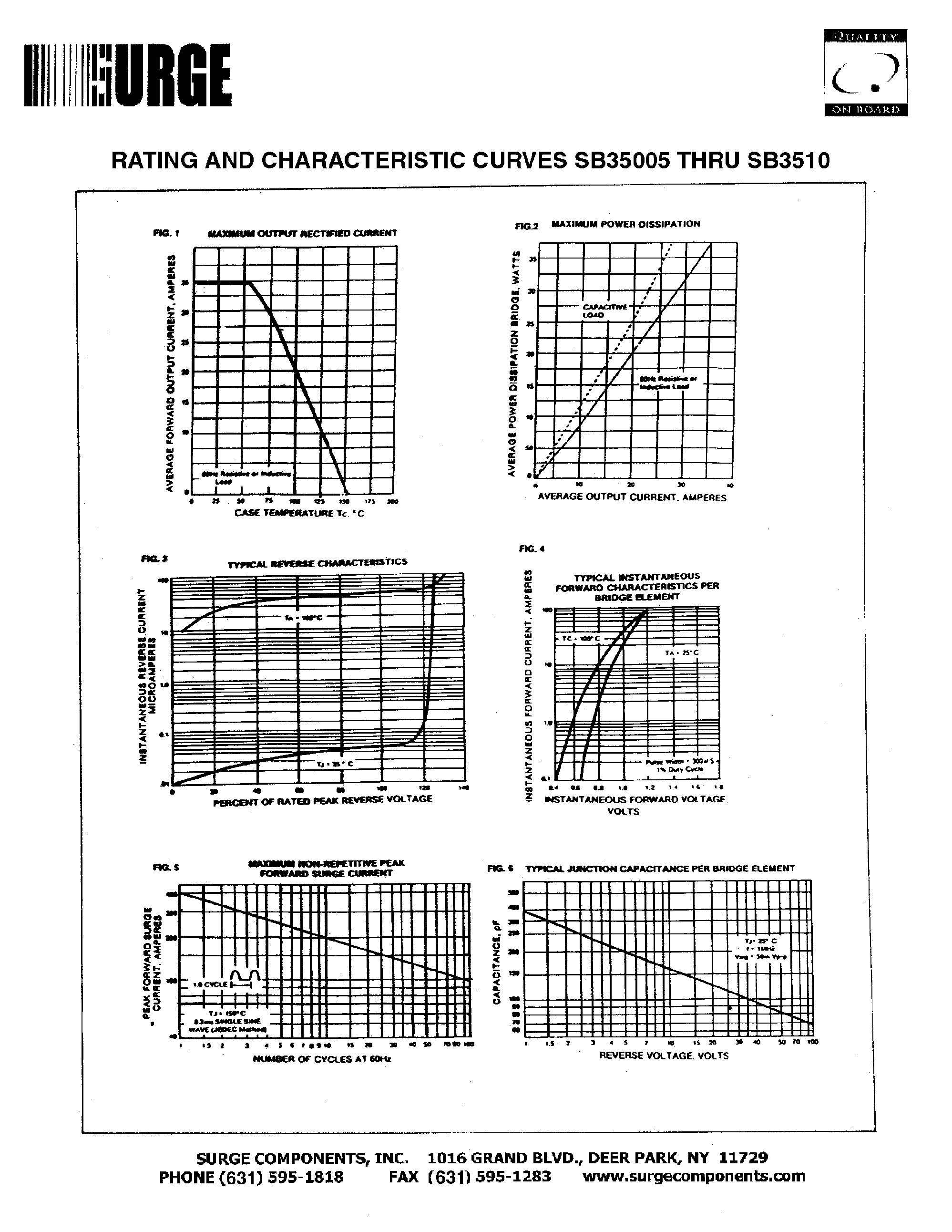 Datasheet SB3501 - 35.0 AMP SILICON BRIDGE page 2