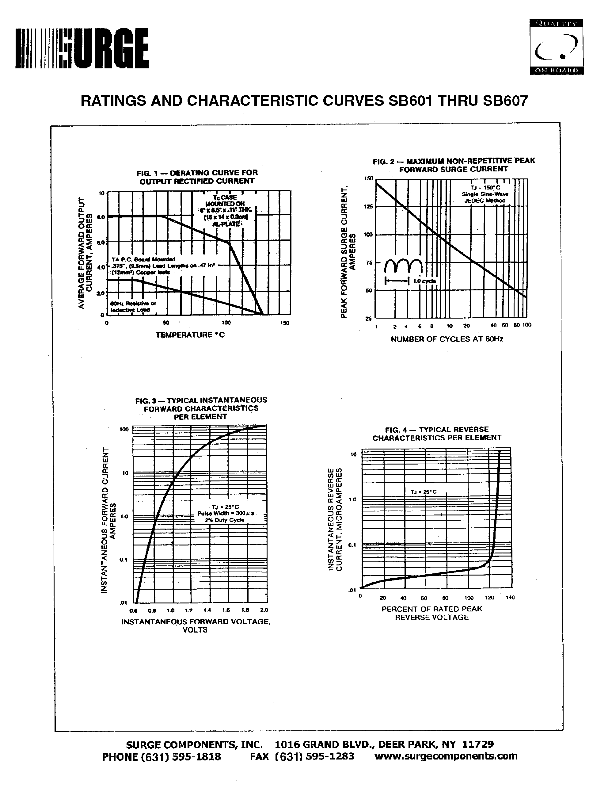 Datasheet SB601 - 6.0 AMP SILICON BRIDGE page 2