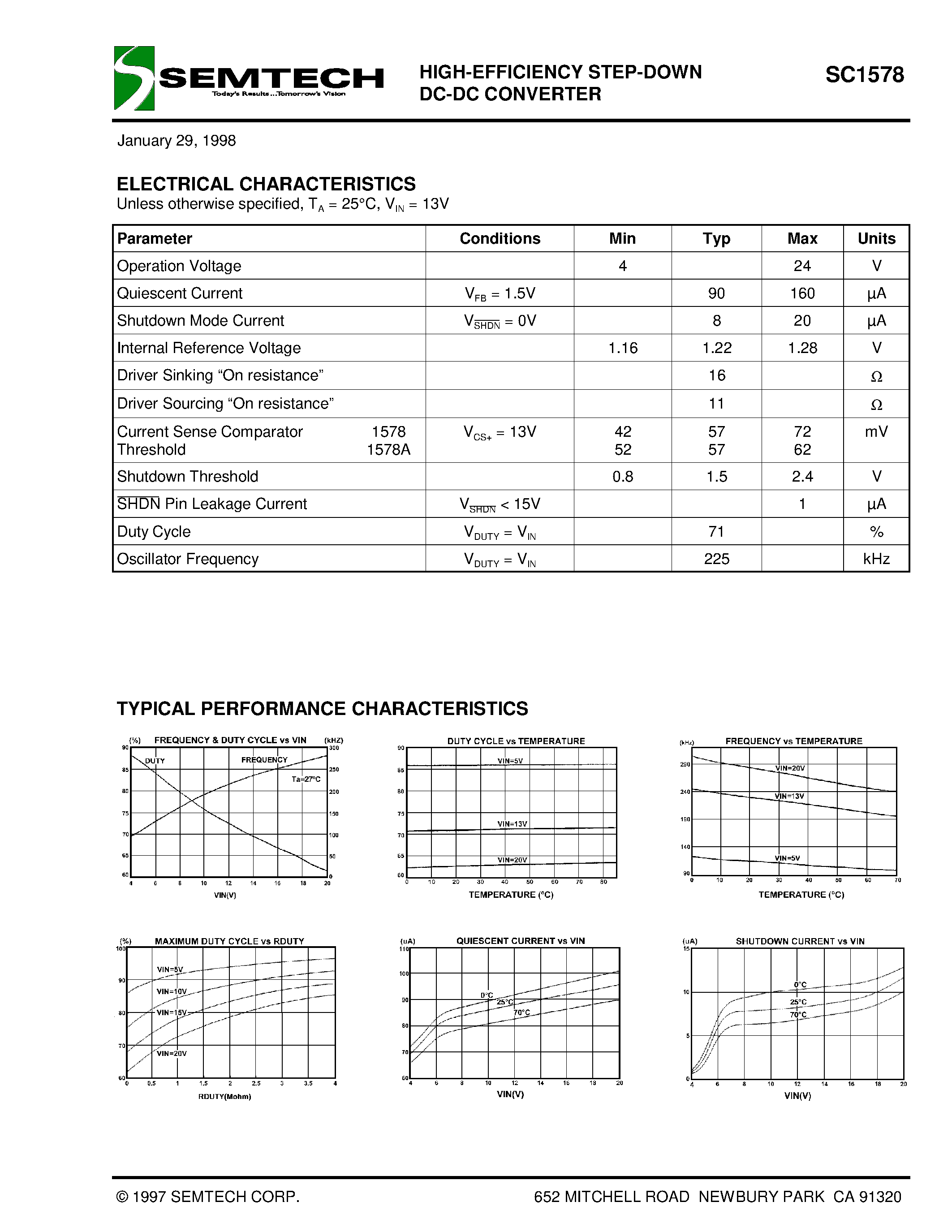 Datasheet SC1578 - HIGH-EFFICIENCY STEP-DOWN DC-DC CONVERTER page 2
