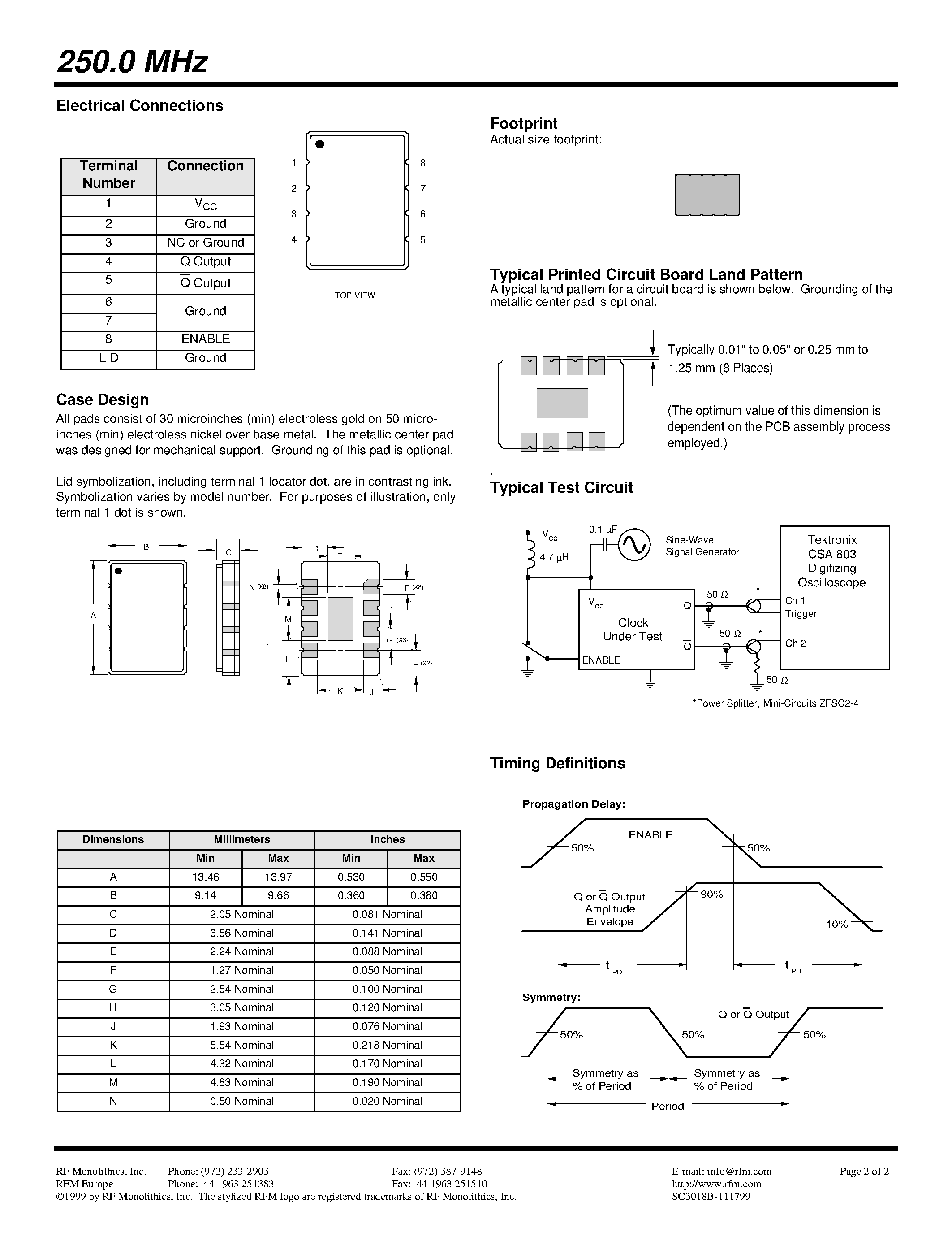 Даташит на микросхему sc3018b страница 2 Даташит sc3018b - Quartz SAW Frequency Stability страница 2