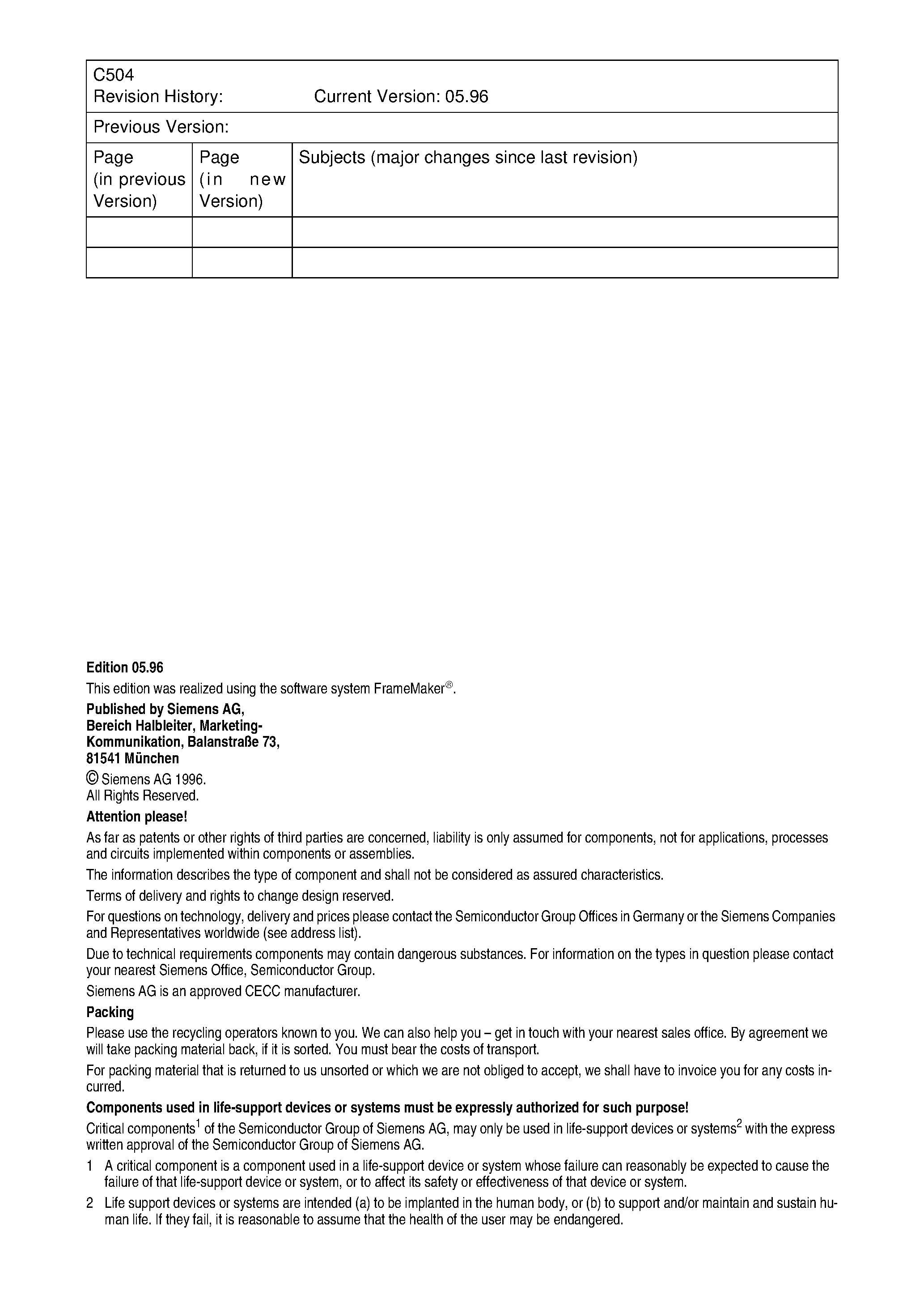 Даташит SAB-C504-L40M - 8-Bit CMOS Microcontroller страница 2