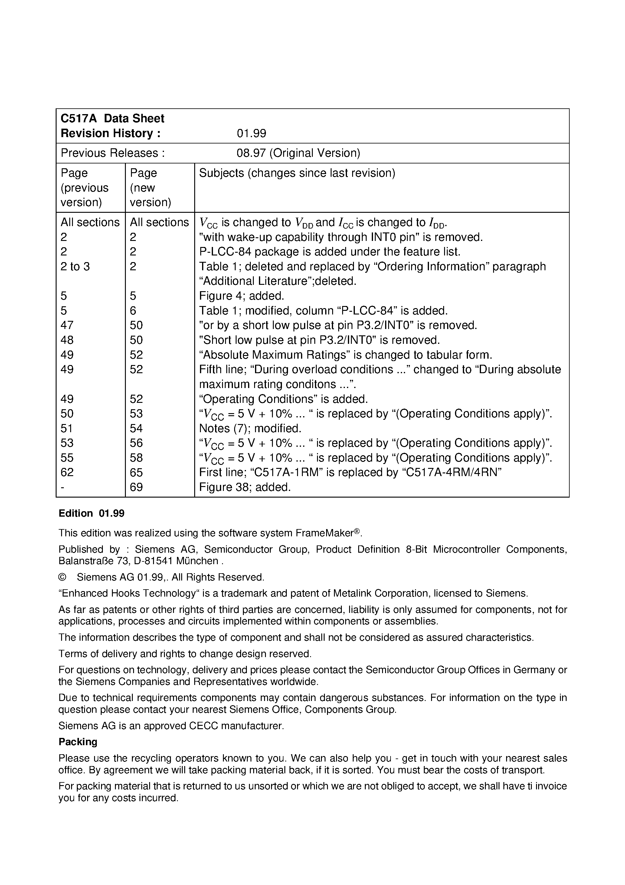 Даташит SAB-C517A - 8-bit CMOS MICROCONTROLLER страница 2