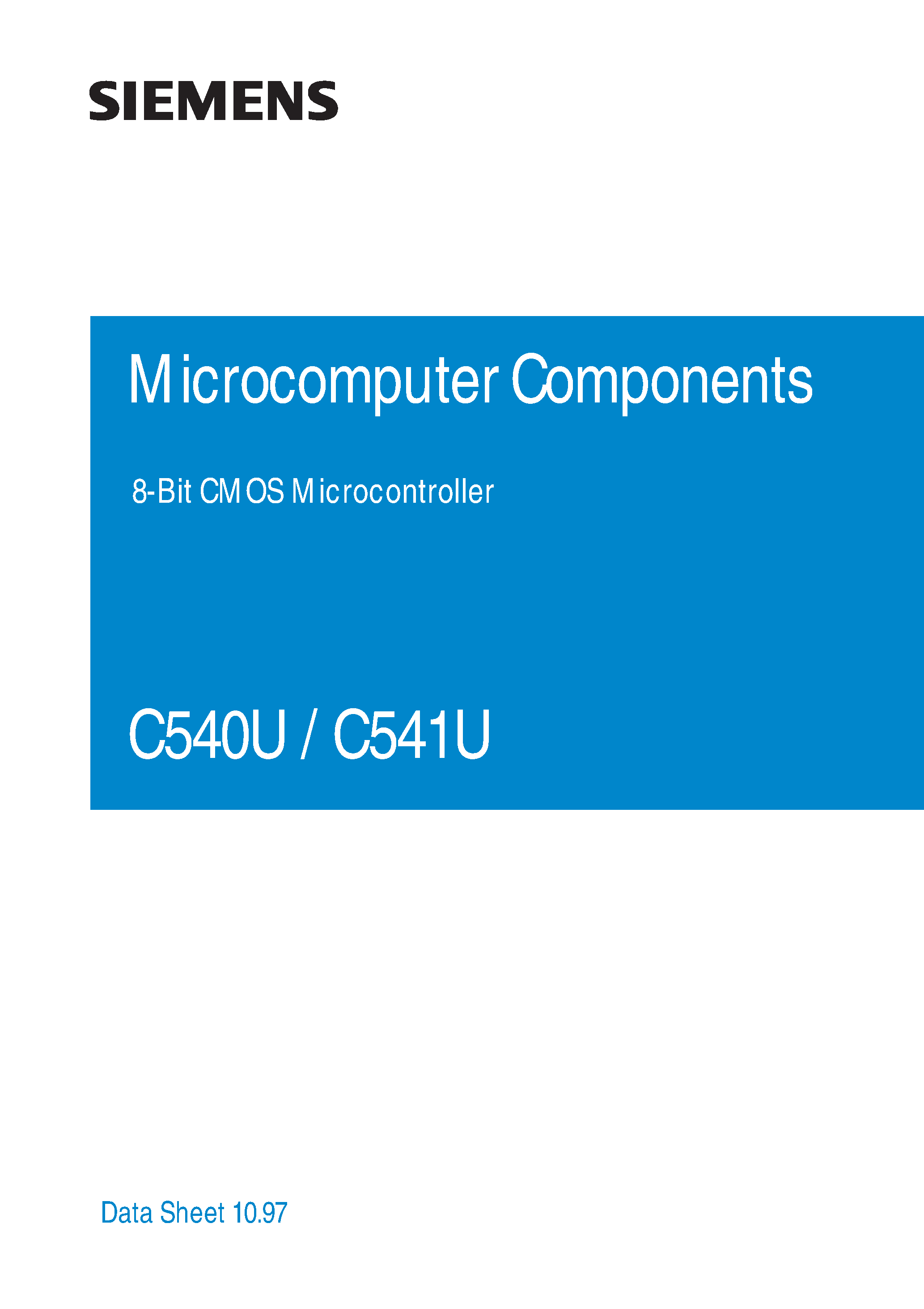Даташит SAB-C540U-EN - 8-Bit CMOS Microcontroller страница 1