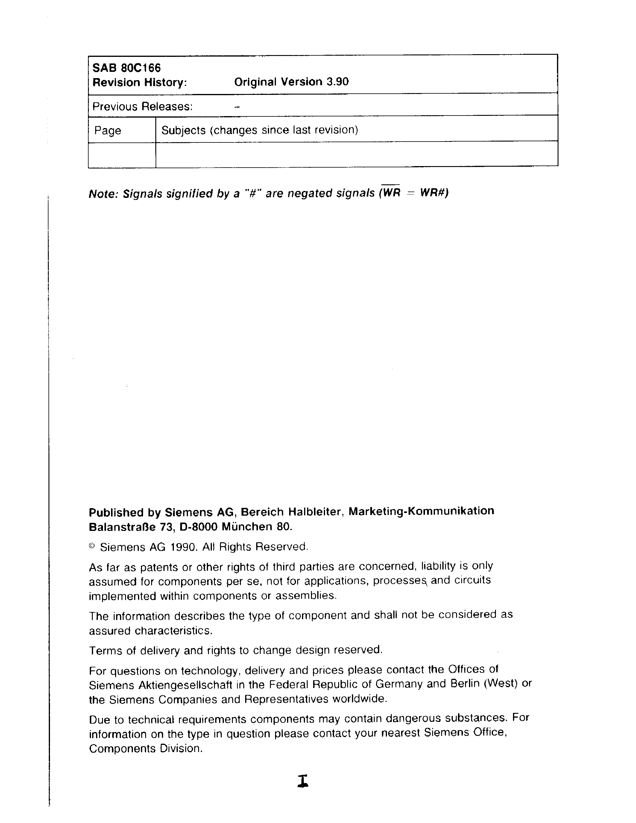 Datasheet SAB80C166-S - HIGH-PERFORMANCE 16-BIT CMOS SINGLE-CHIP MICROCONTROLLERS FOR EMBEDDED CONTROL APPLICATIONS page 1