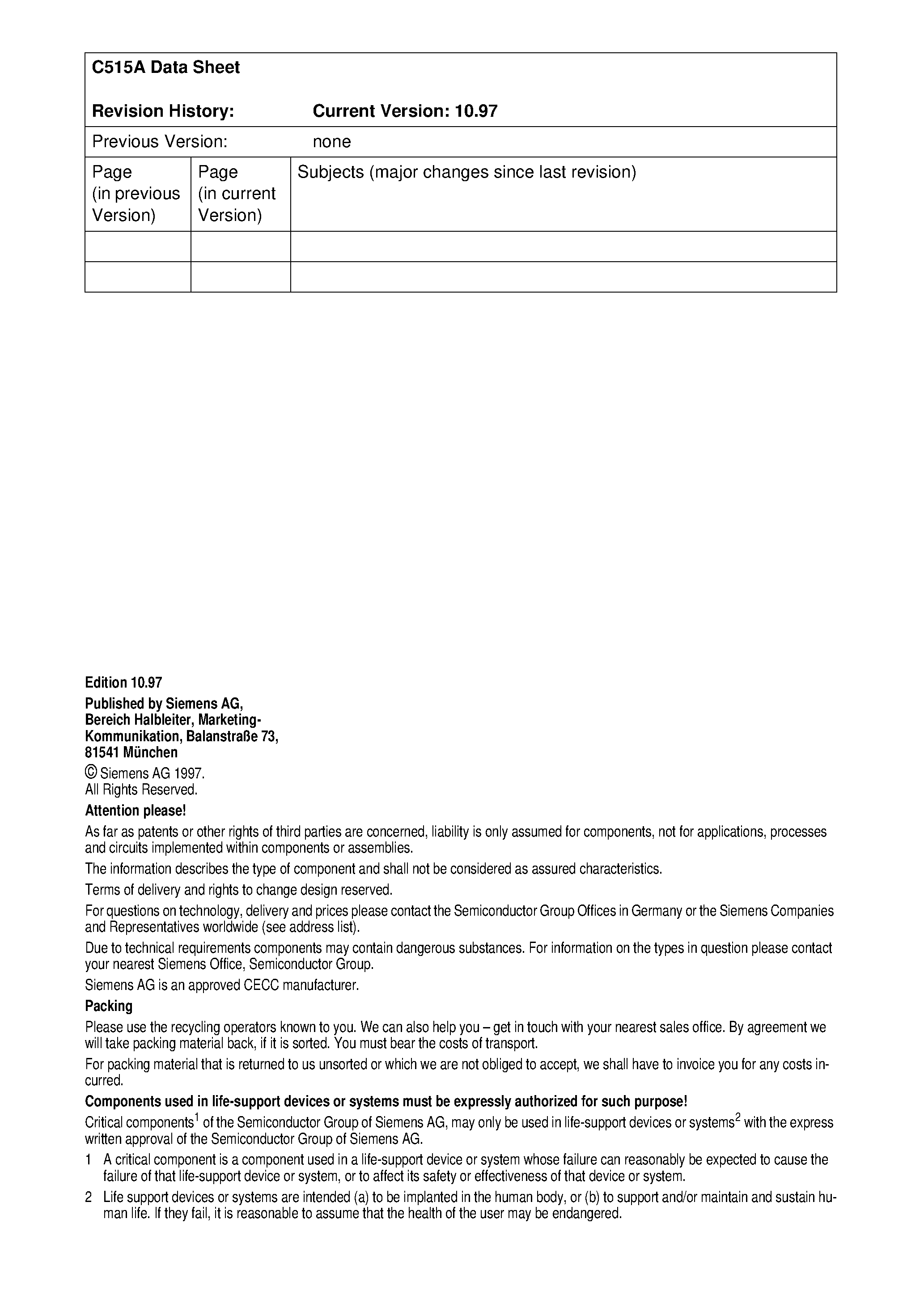 Даташит SAF-C515A-LM - 8-Bit CMOS Microcontroller страница 2