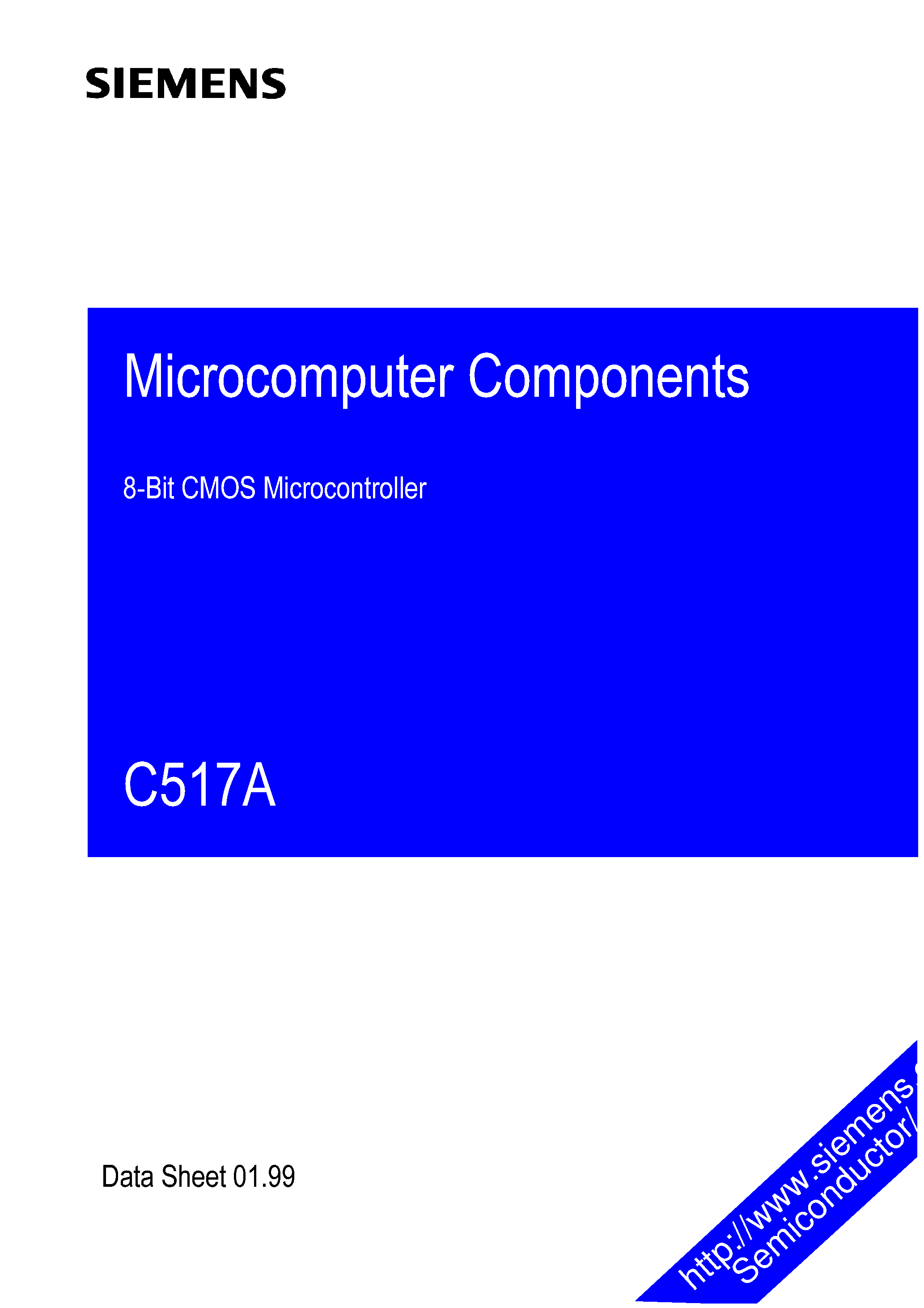 Даташит SAH-C517A - 8-bit CMOS MICROCONTROLLER страница 1