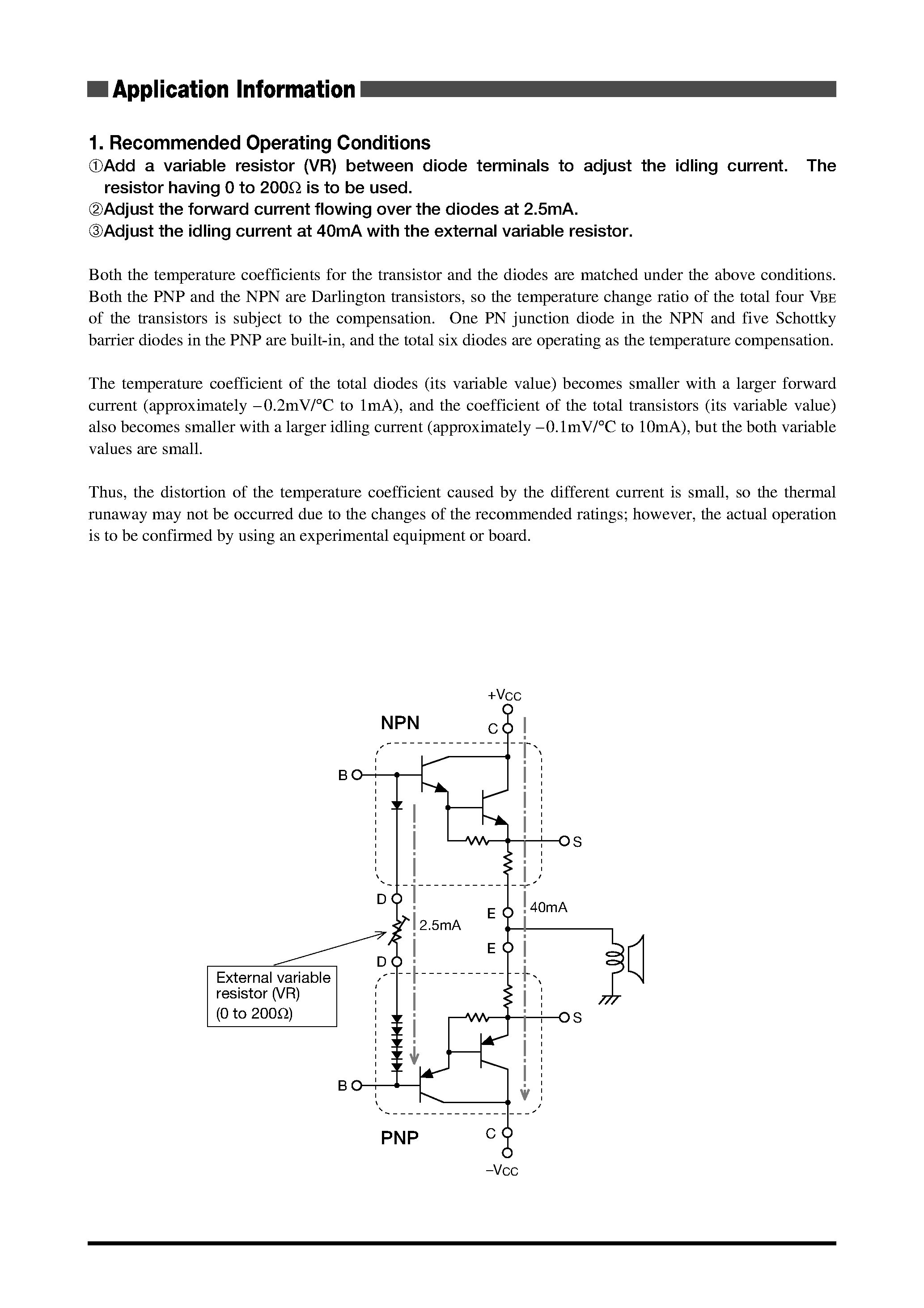 Datasheet SAP10P - Darlington transistors with built-in temperature compensation diodes for audio amplifier applications page 2