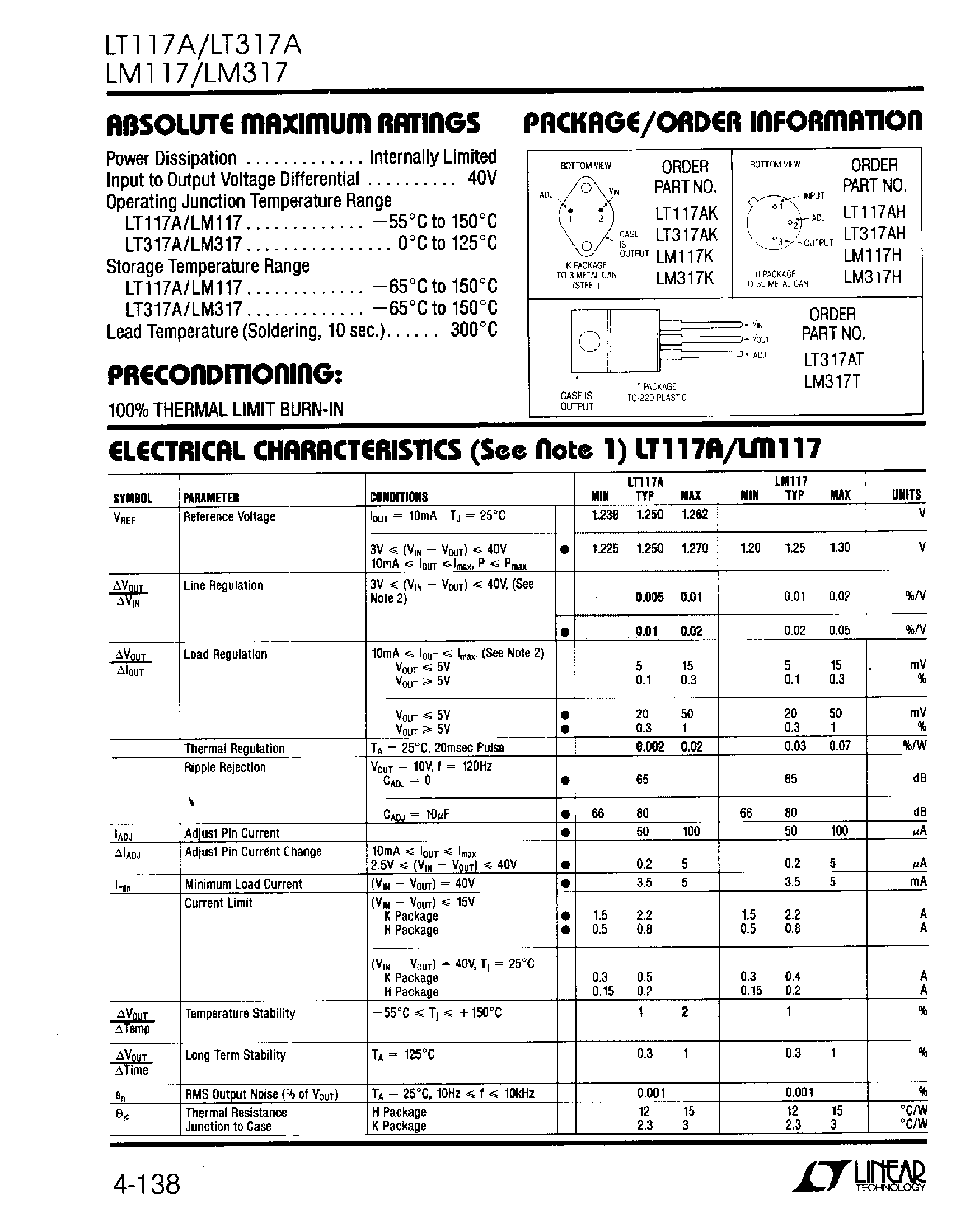 Datasheet LM317 - Positive Adjustable Regulater page 2
