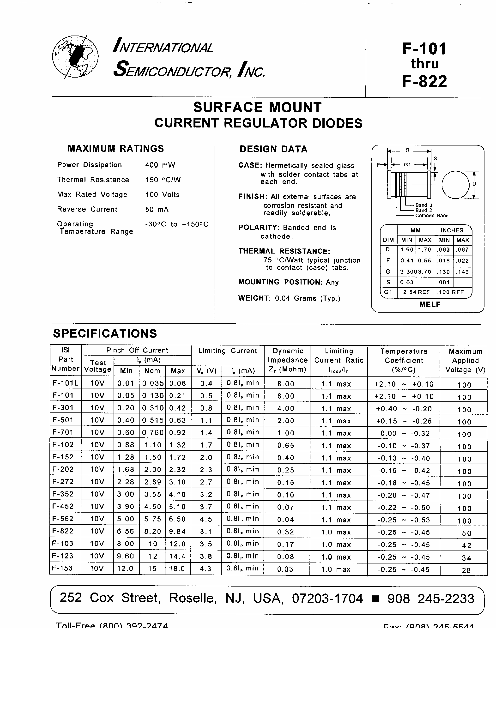Даташит на микросхему F452 страница 1 Даташит F452 - Surface Mount Current Requlator Diodes страница 1