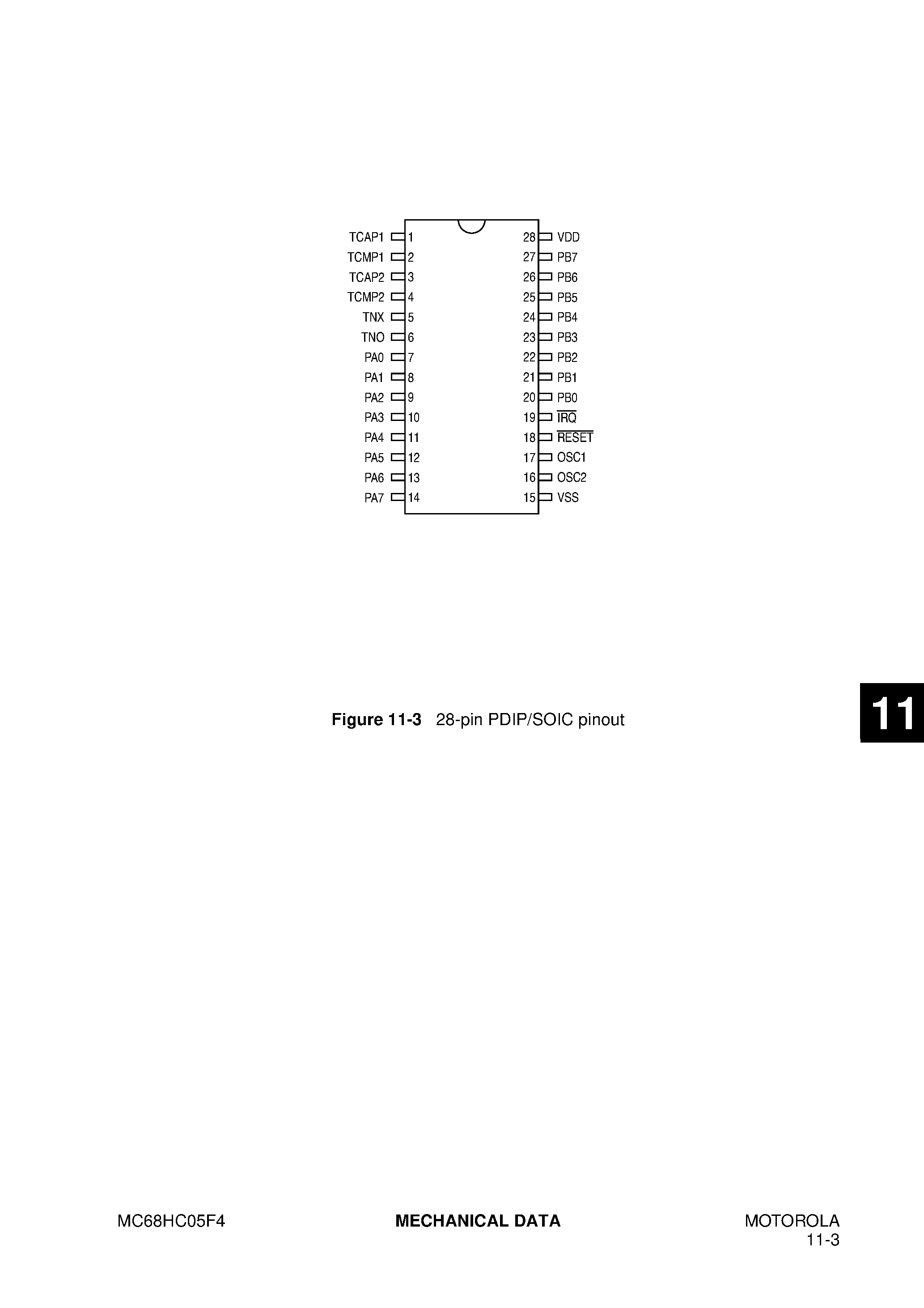 Даташит на микросхему MC68HC05F4 страница 2 Даташит MC68HC05F4 - MECHANICAL DATA страница 2