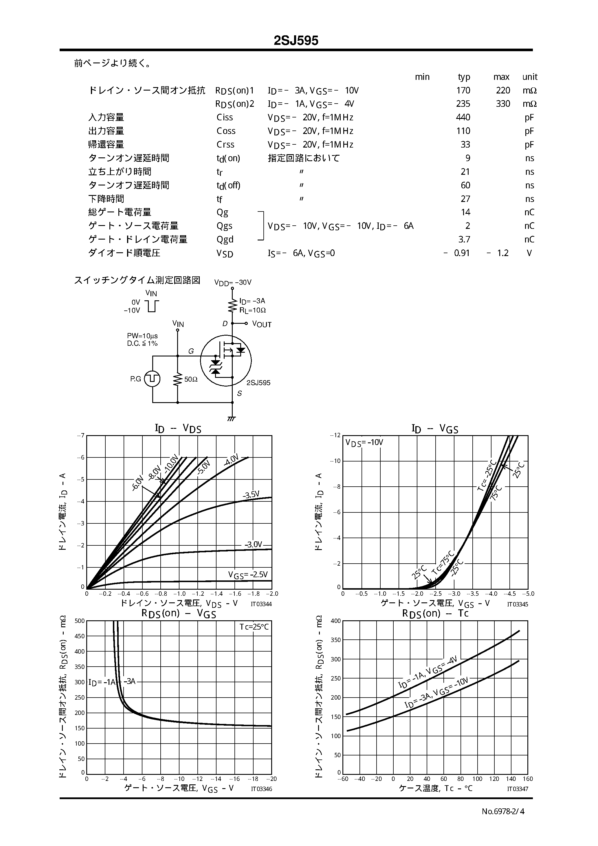 Datasheet 2SJ595 - DC / DC Ro[^p page 2