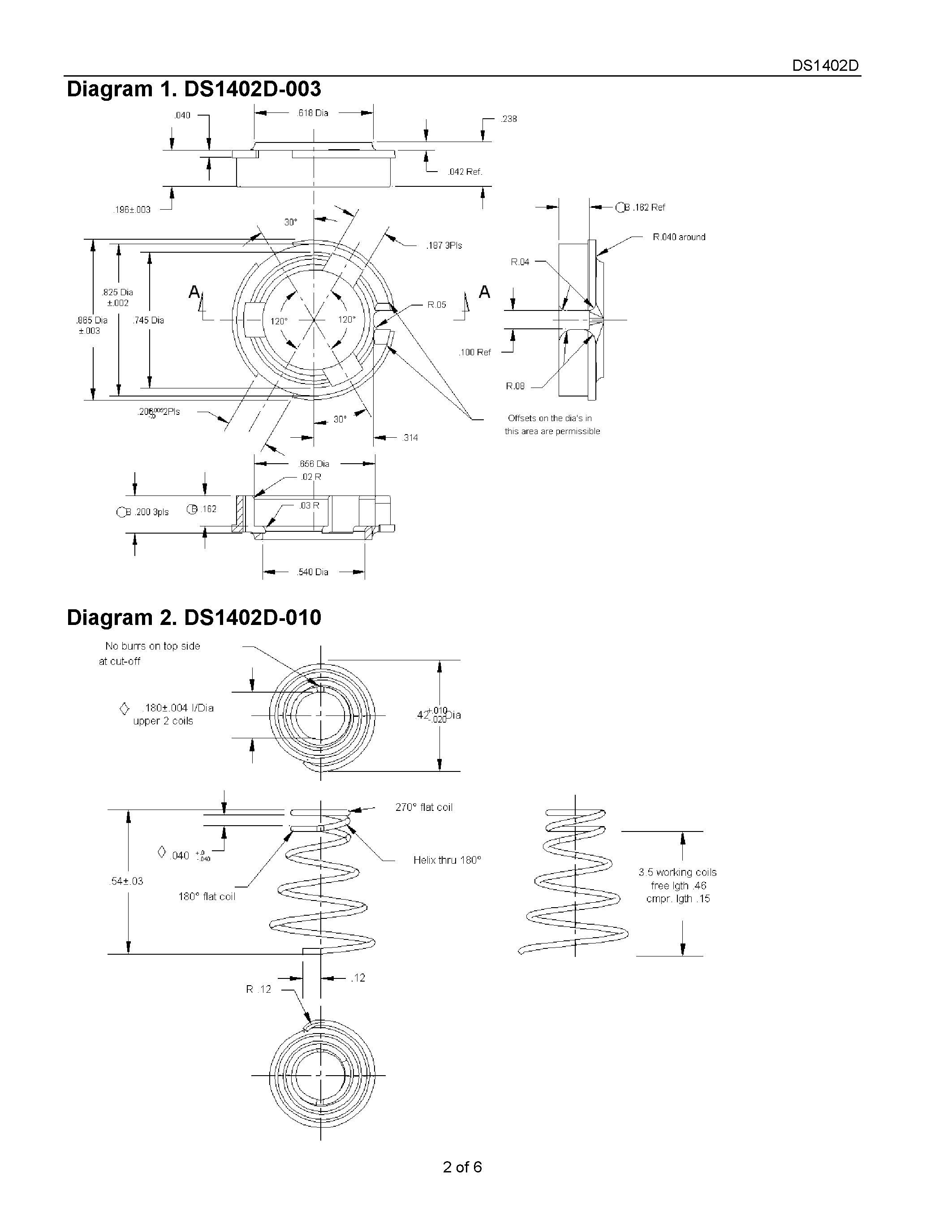 Datasheet DS1402D-003 - iButton Probe Component Parts page 2