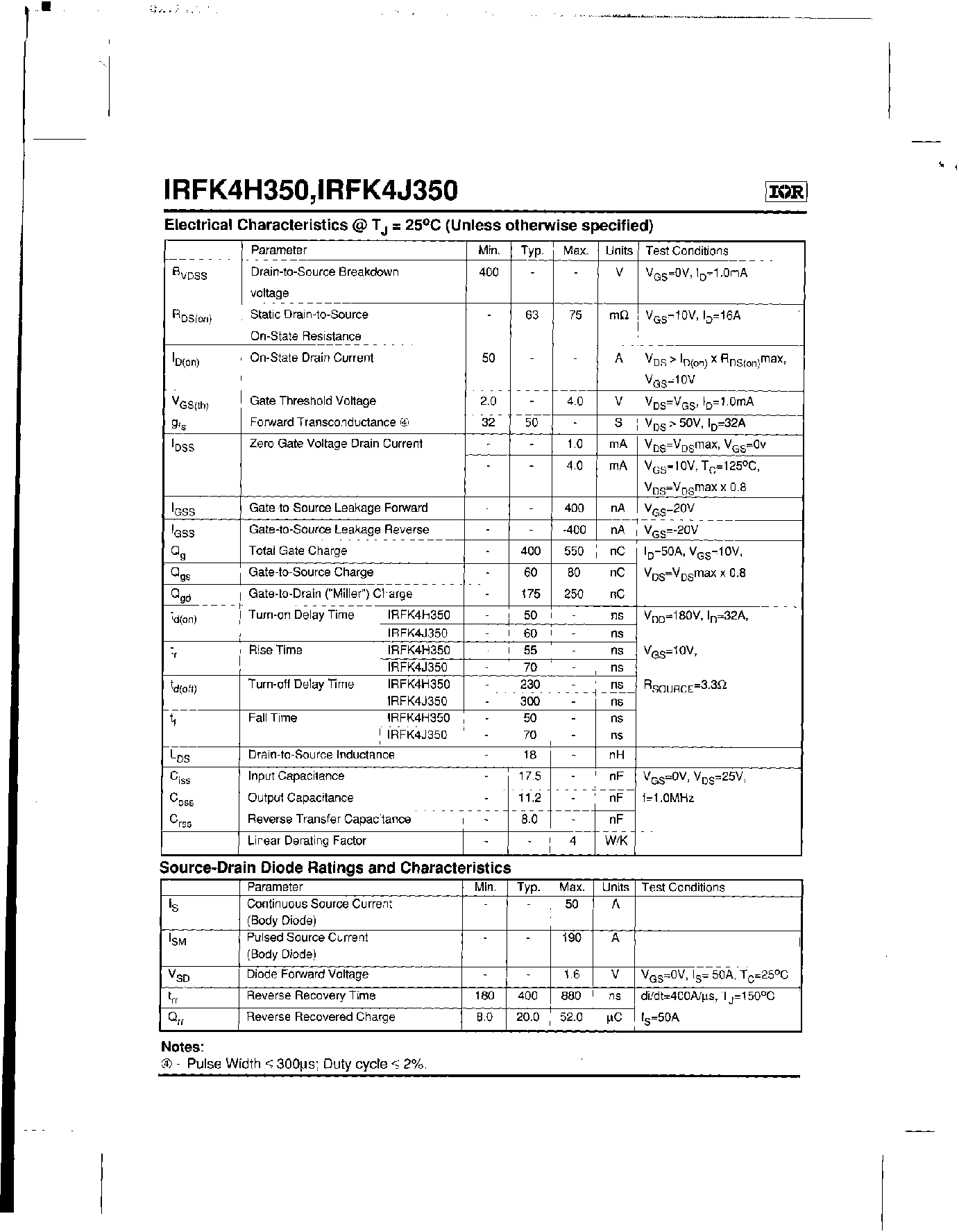 Datasheet IRFK4H450 - ISOLATED BASE POWER HEX PAK ASSEMBLY PARALLEL CHIP CONFIGURATION page 2