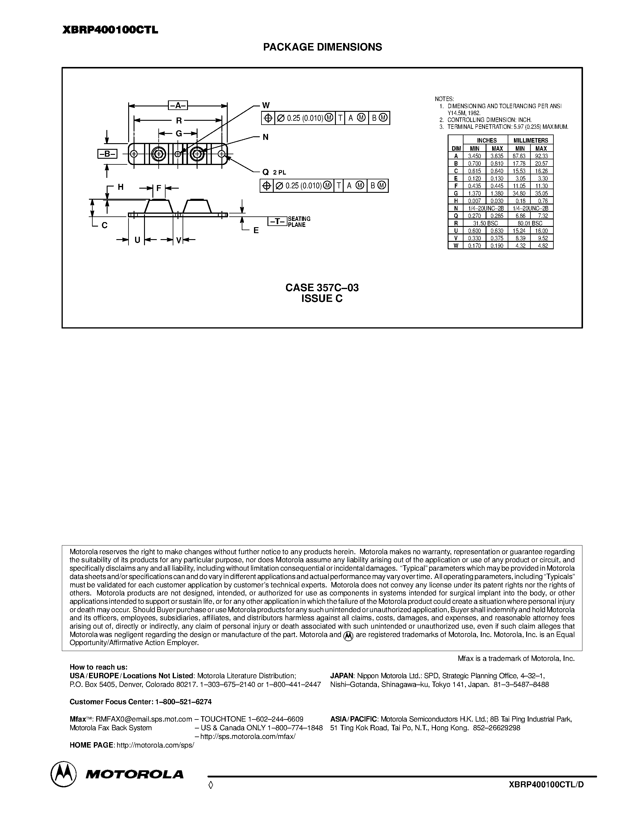 Datasheet XBRP400100CTL page 2 Datasheet XBRP400100CTL - SCHOTTKY BARRIER RECTIFIER page 2