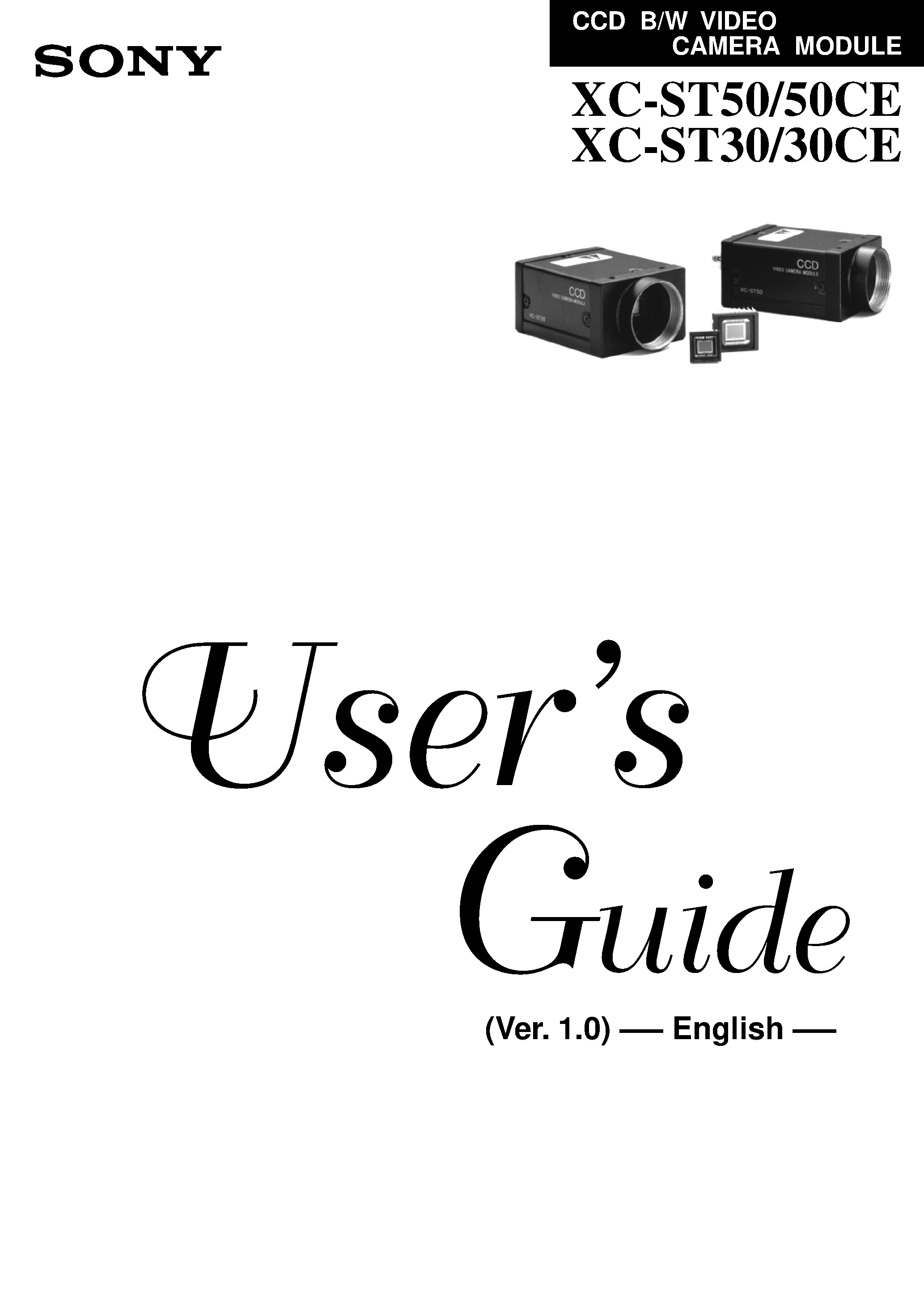 Datasheet XC-ST50CE page 1 Datasheet XC-ST50CE - CCD B/W VIDEO CAMERA MODULE page 1