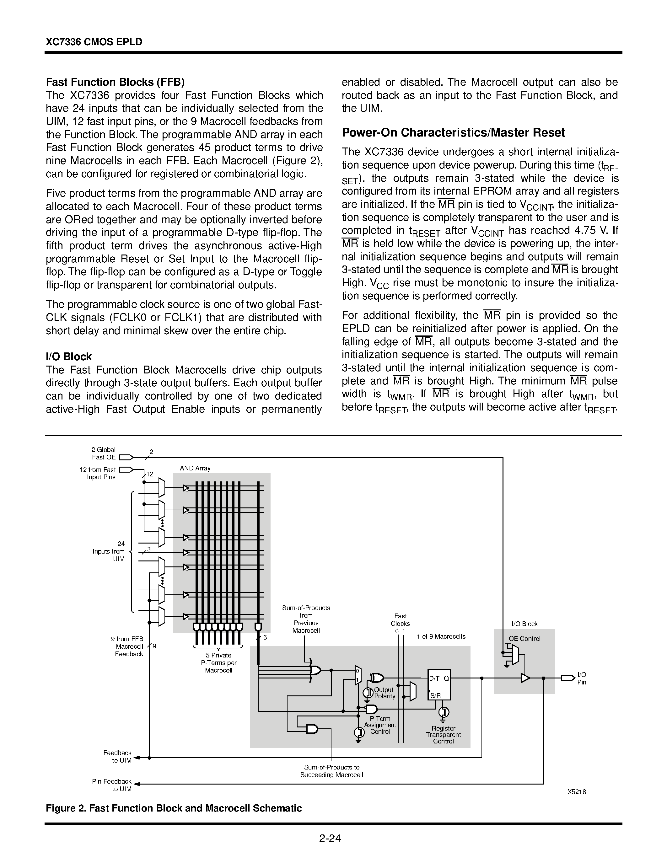 Datasheet XC7336-5 - 36-Macrocell CMOS EPLD page 2