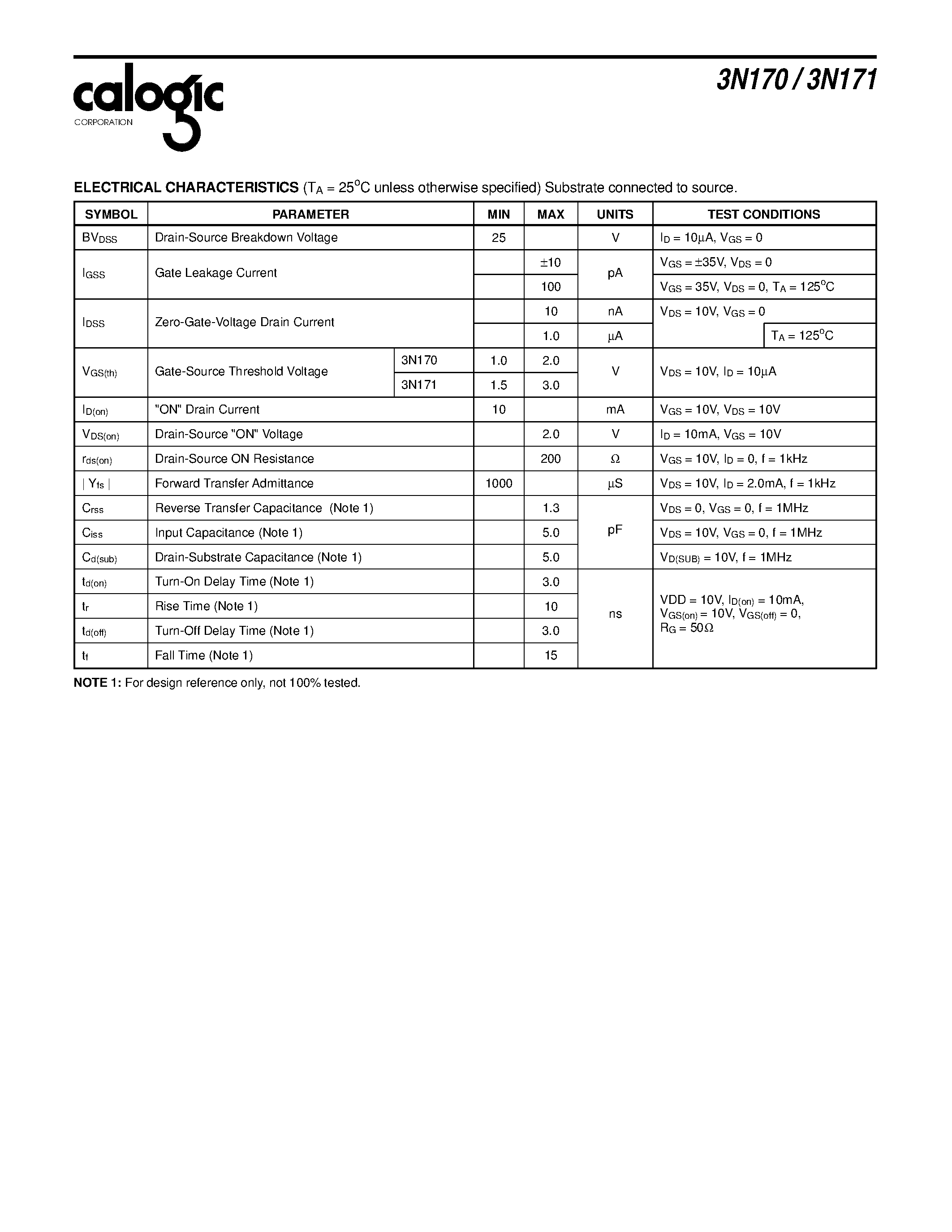 Datasheet X3N170-71 - N-Channel Enhancement Mode MOSFET Switch page 2