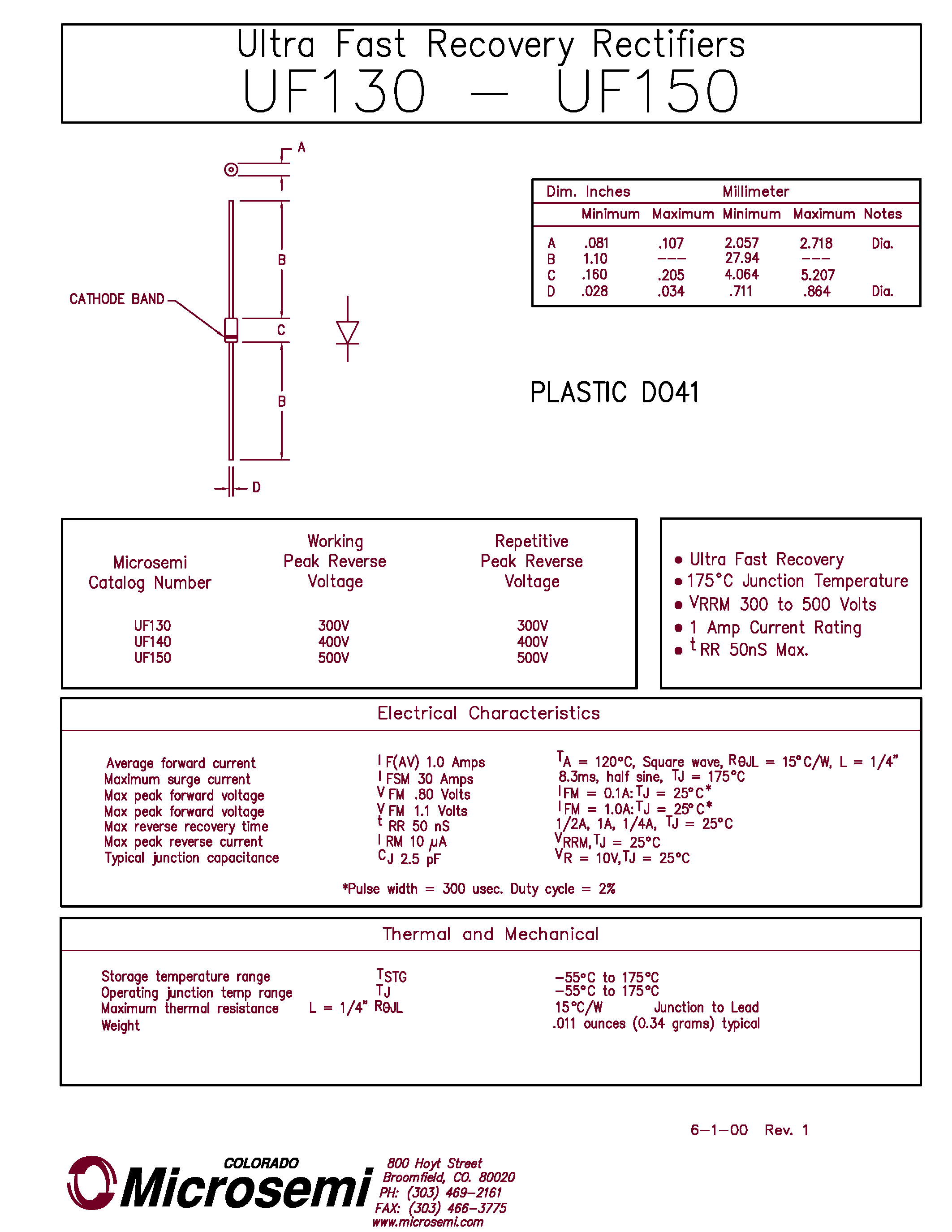 Datasheet VHE240 - ULTRA FAST RECOVERY RECTIFIER page 1