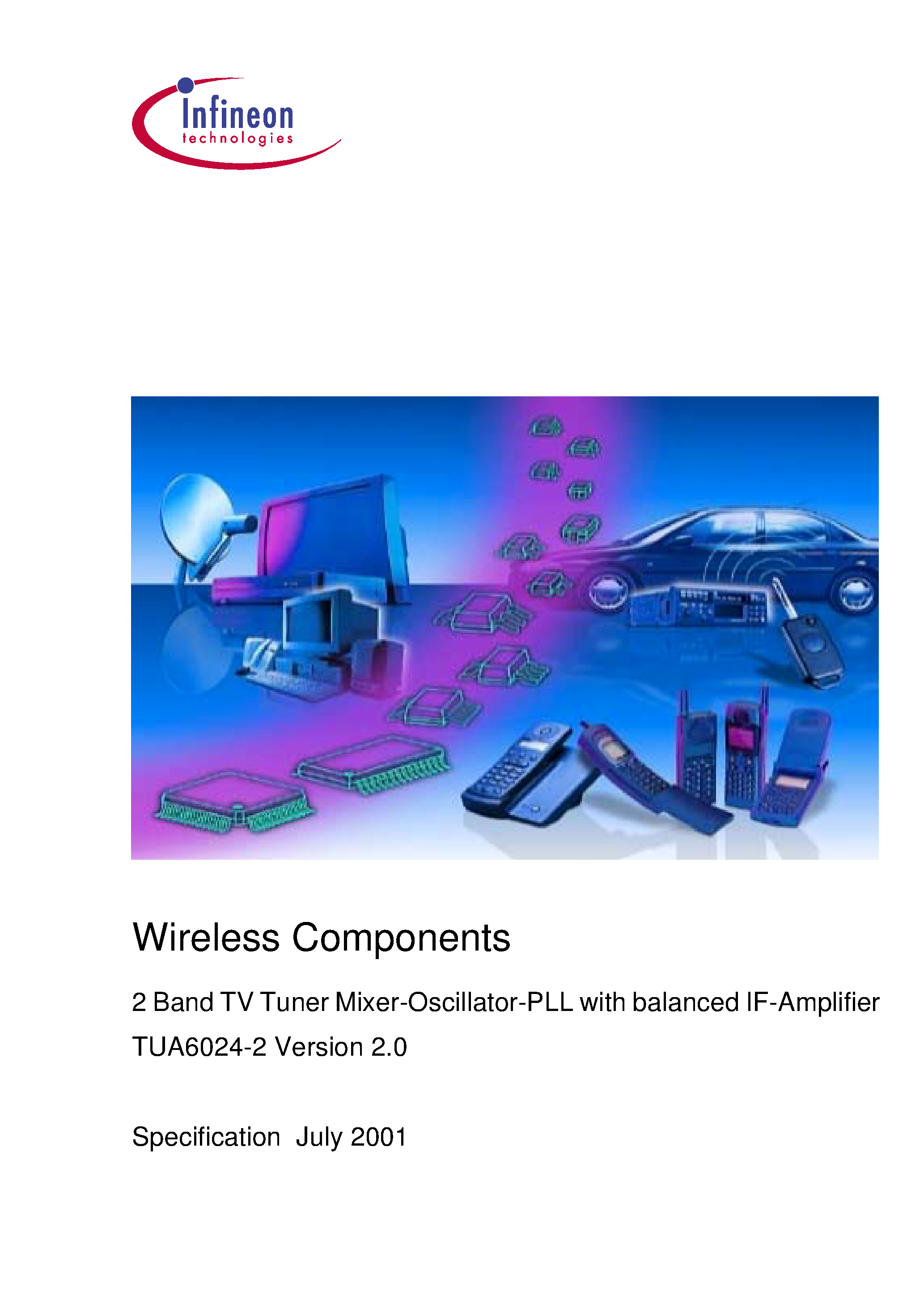 Datasheet TUA6024-2 - 2 Band TV Tuner Mixer-Oscillator-PLL with balanced IF-Amplifier page 1