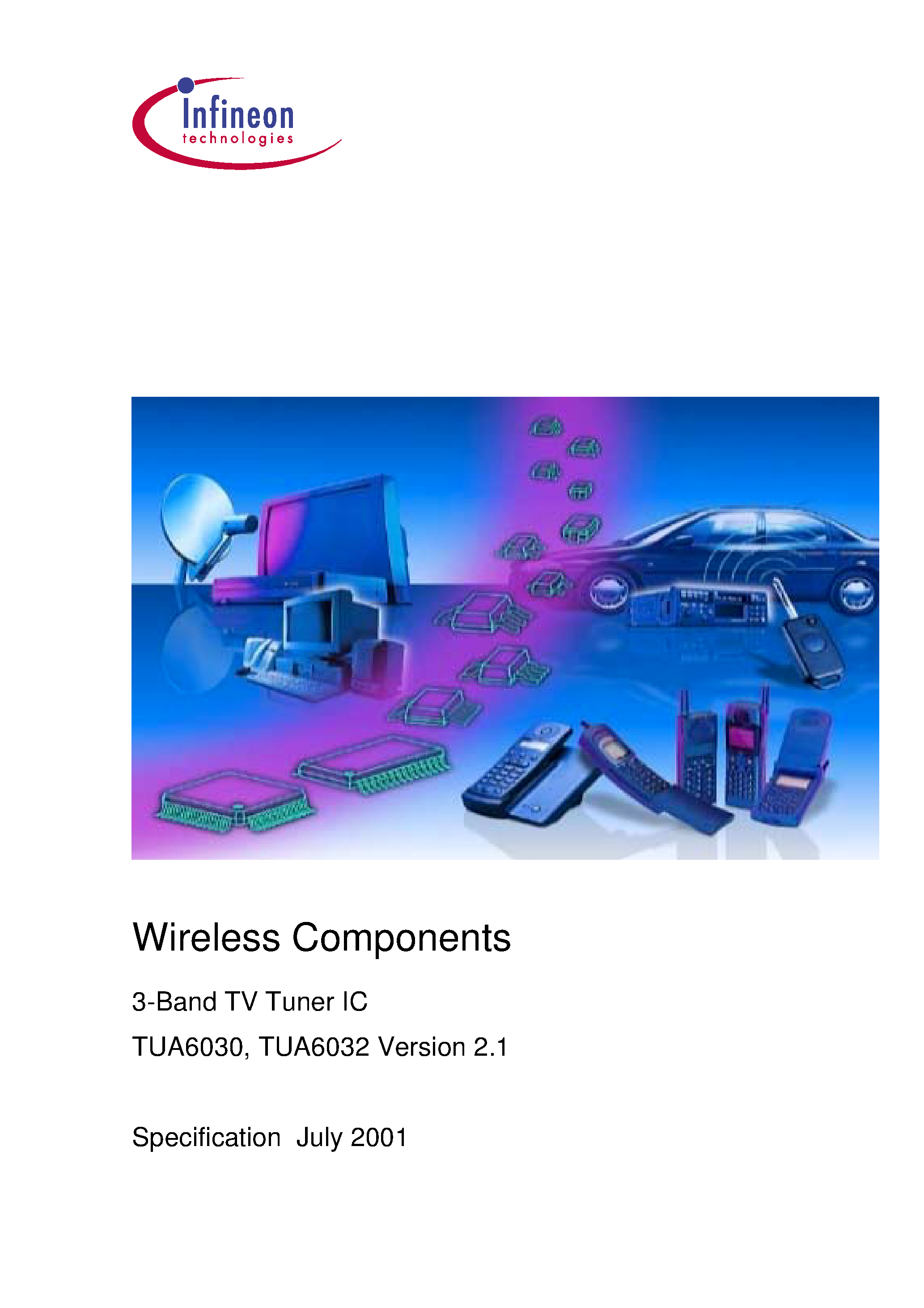 Datasheet TUA6032 - 3-Band TV Tuner IC page 1