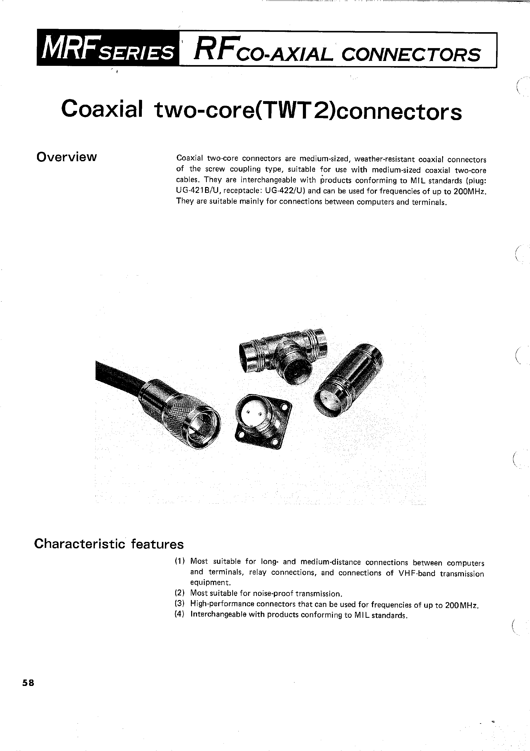 Datasheet TWT2-P(02) - Coaxial two-core(TWT2) Connectors page 1
