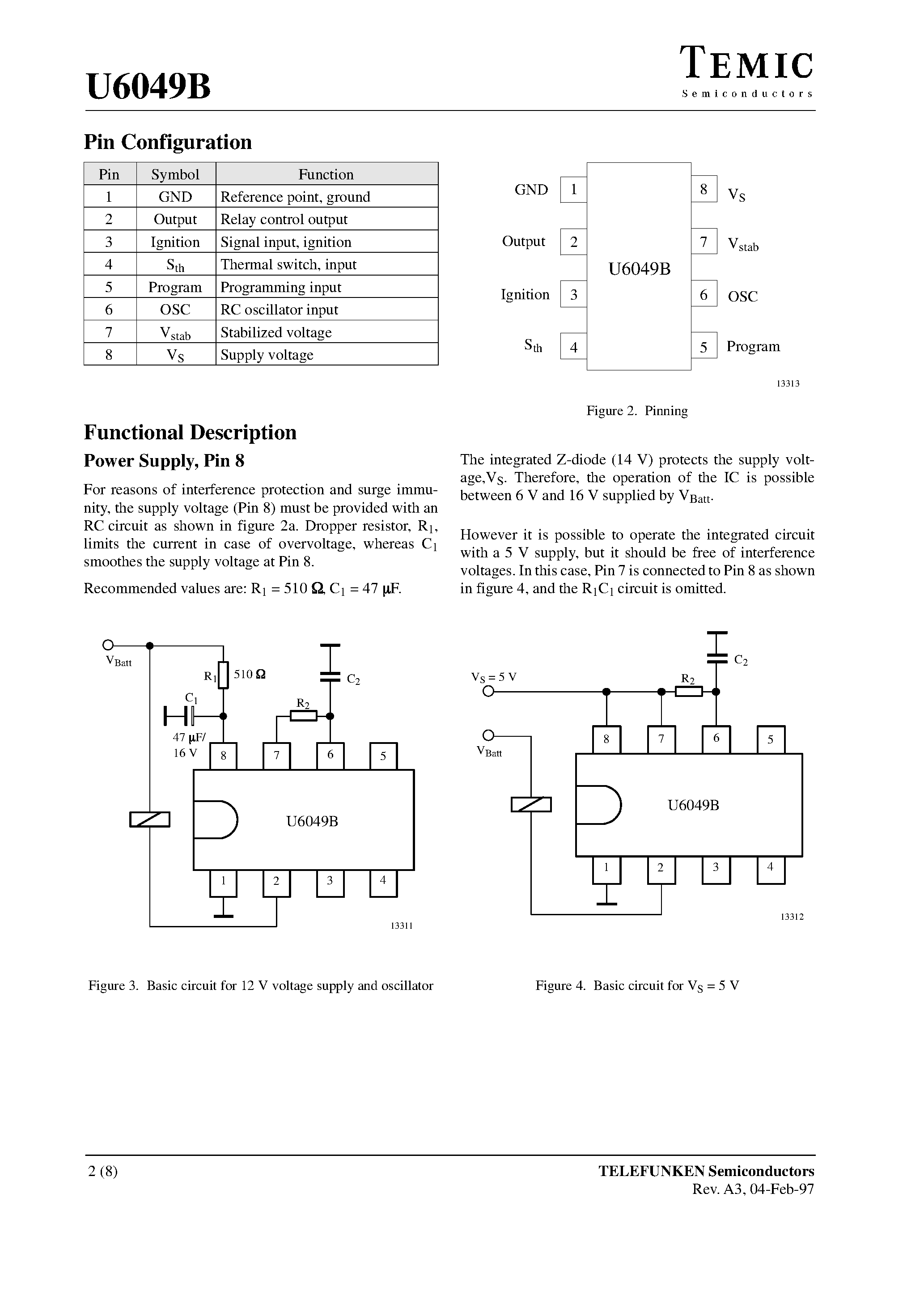 Datasheet U6049B - Radiator Fan Controlled Timer page 2