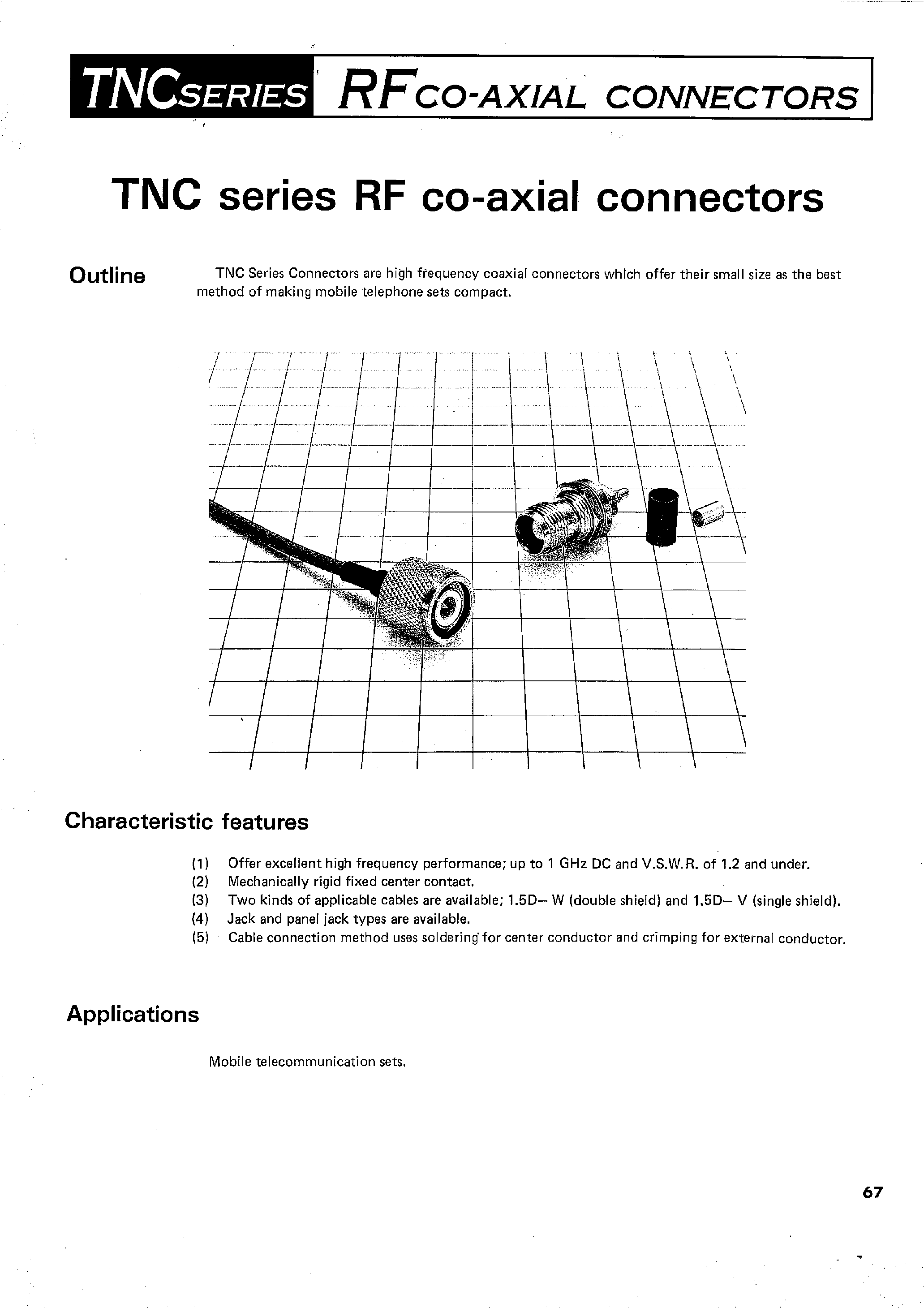 Даташит TNC-J-1.5DV-2 - RFCO-AXIAL CONNECTORS страница 1