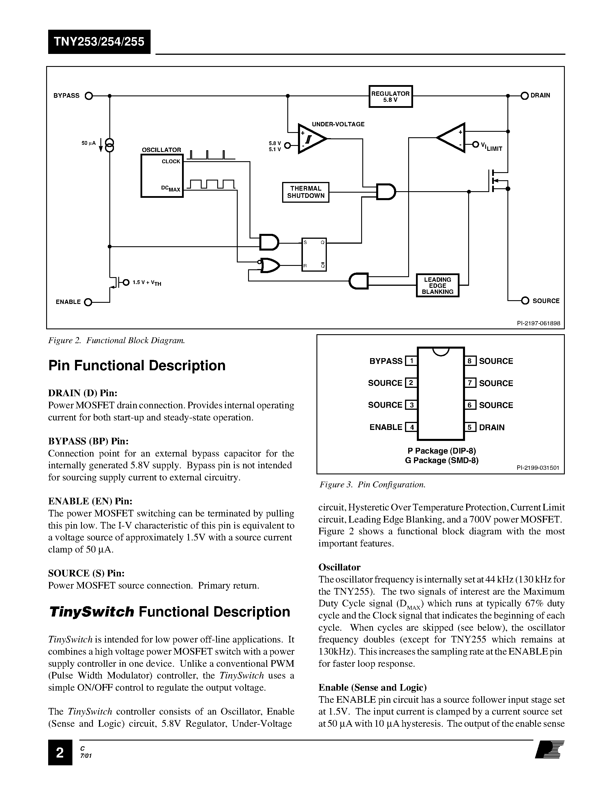Даташит на микросхему TNY254 страница 2 Даташит TNY254 - TinySwitch Family Energy Efficient/ Low Power Off-line Switchers страница 2