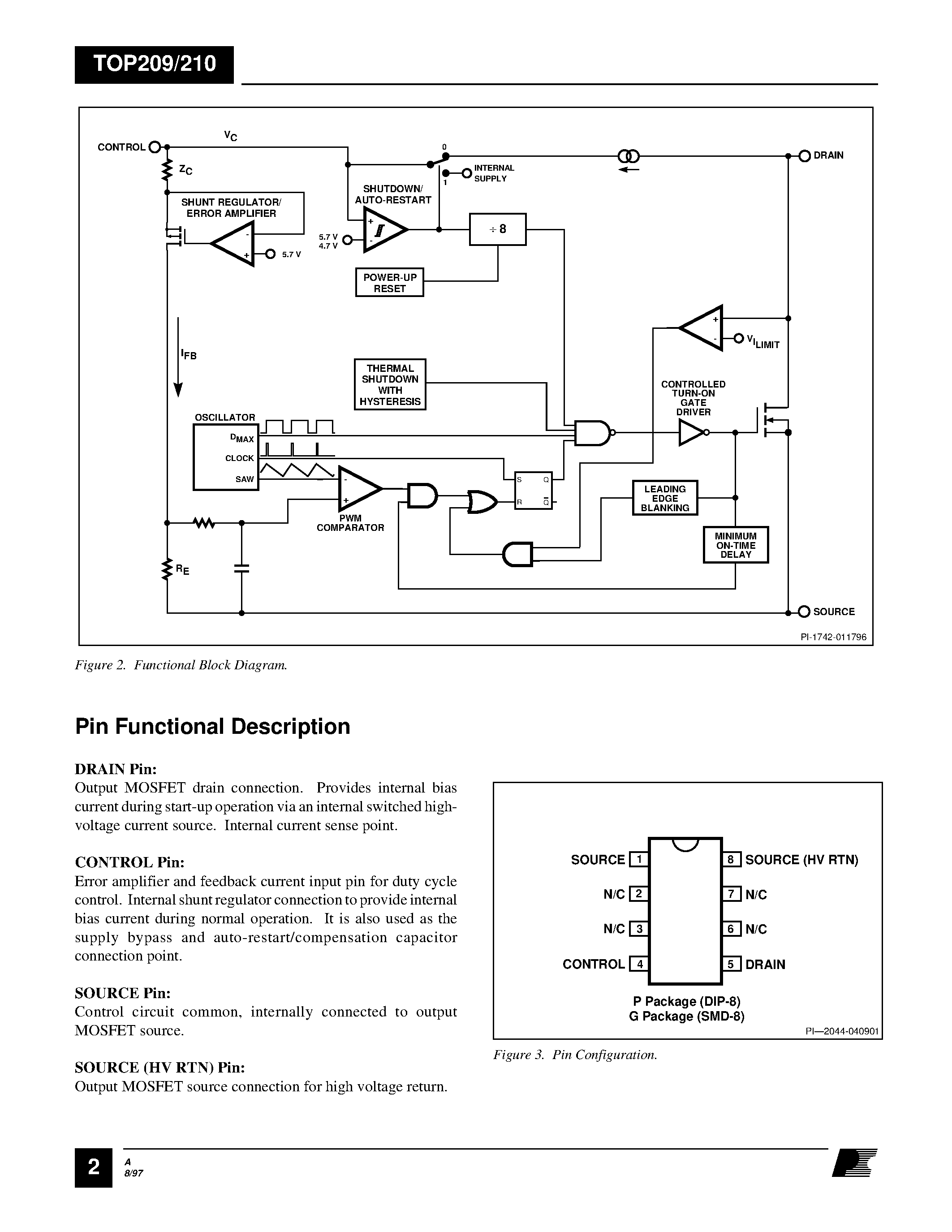 Datasheet TOP209P - Three-terminal Off-line PWM Switch page 2