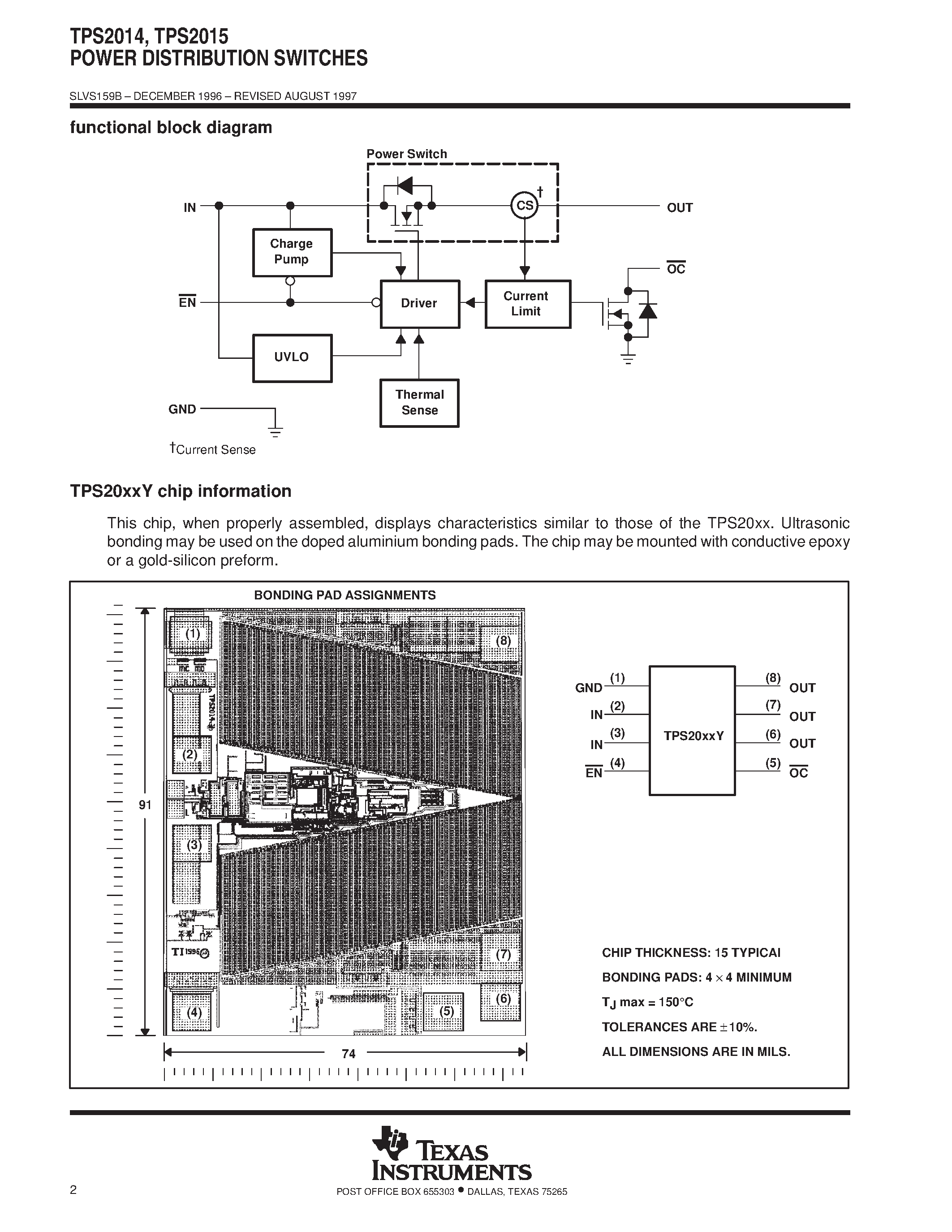 Даташит TPS2014D - POWER DISTRIBUTION SWITCHES страница 2