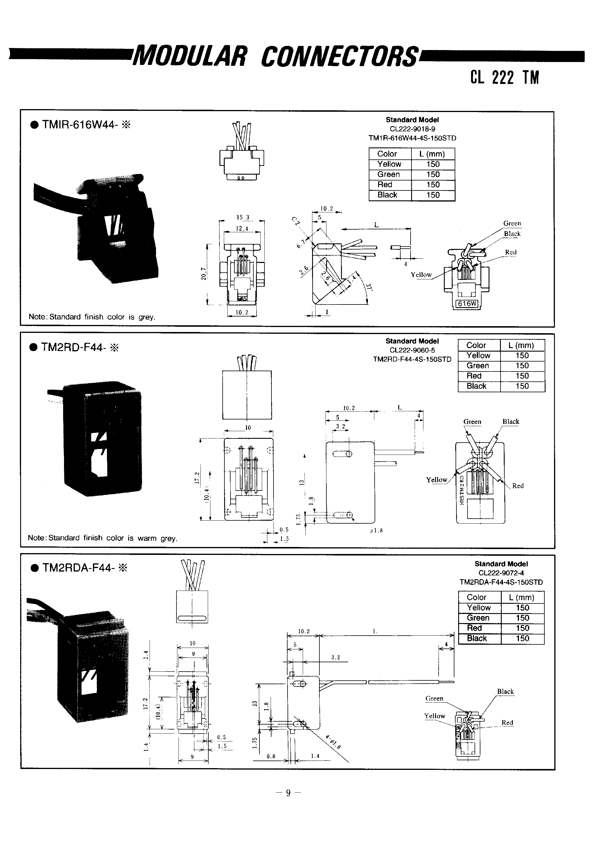 Datasheet TM1RV-623K66-4S-150STD - MODULAR CONNECTORS page 2