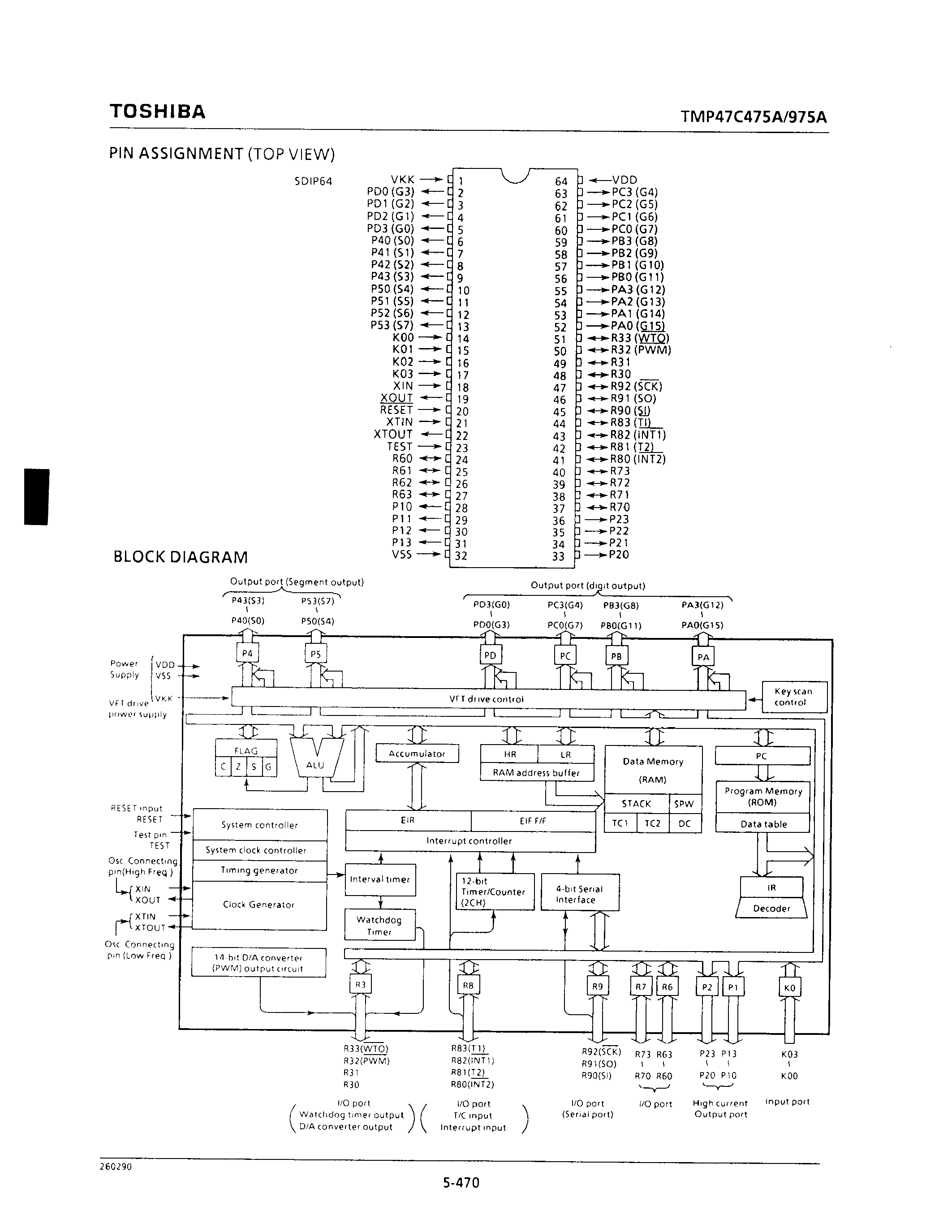 Даташит TMP47C475AN - CMOS 4-BIT MICROCONTROLLER страница 2