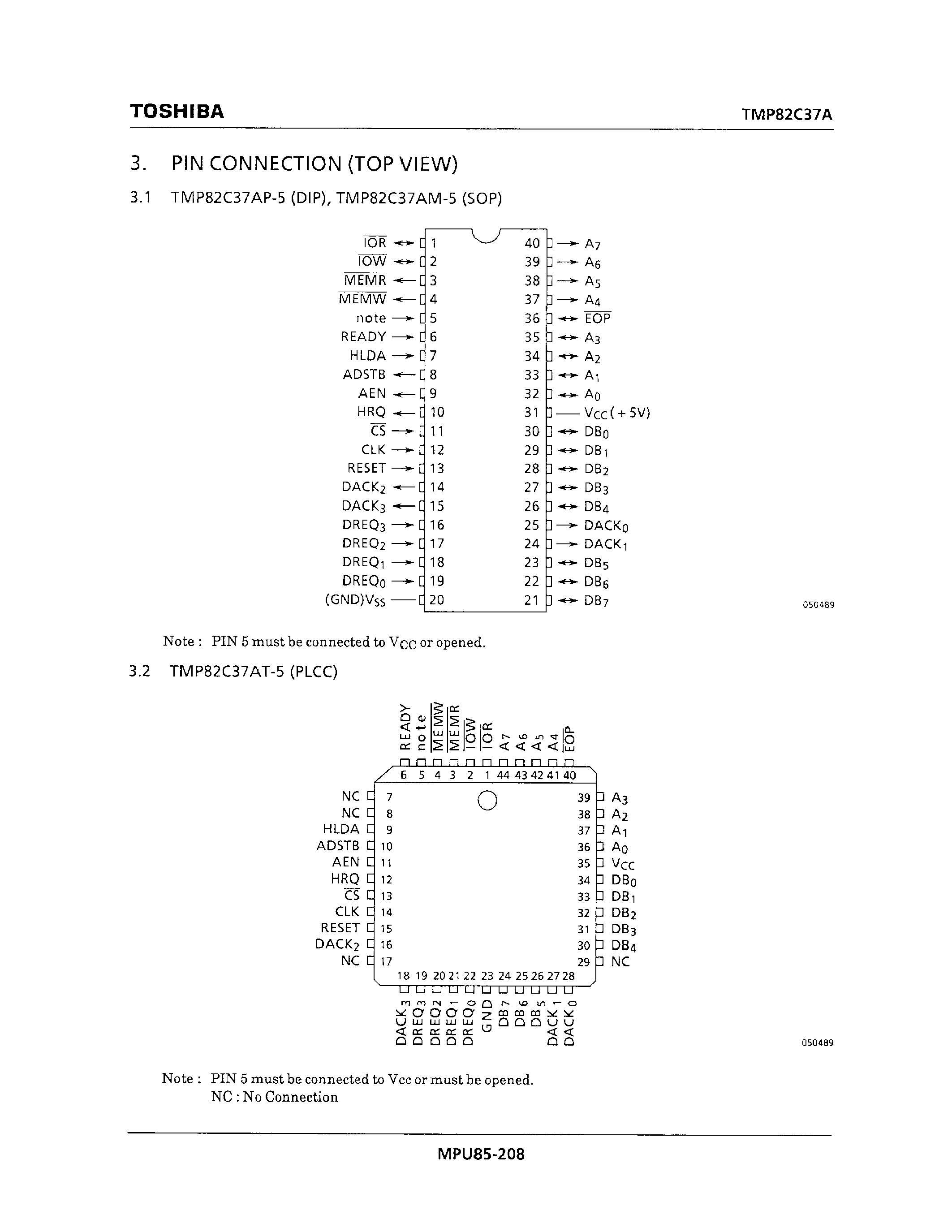 Даташит TMP82C37A - MULTIMODE DMA CONTROLLER страница 2