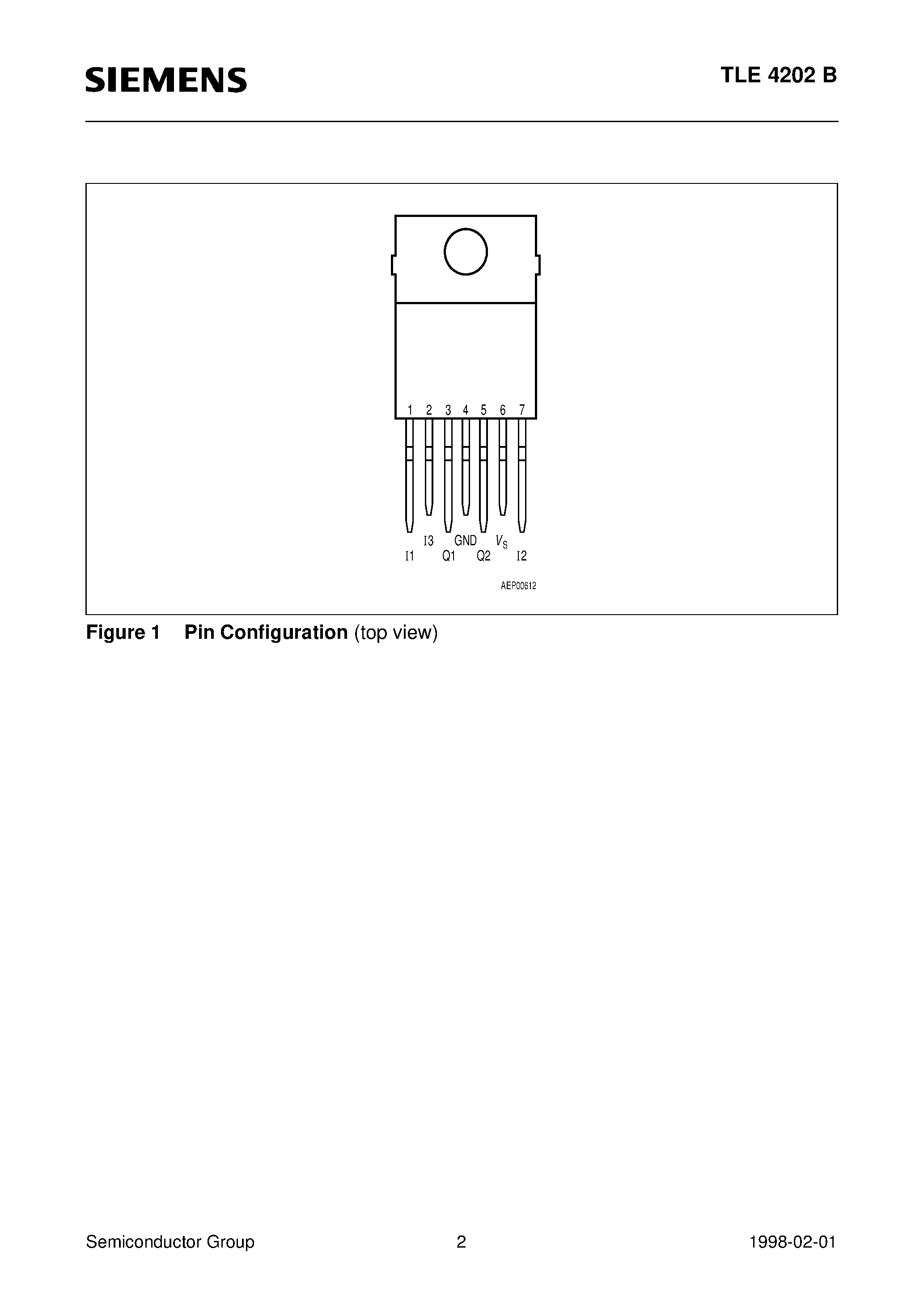 Datasheet TLE4202B - 2-A DC Motor Driver page 2