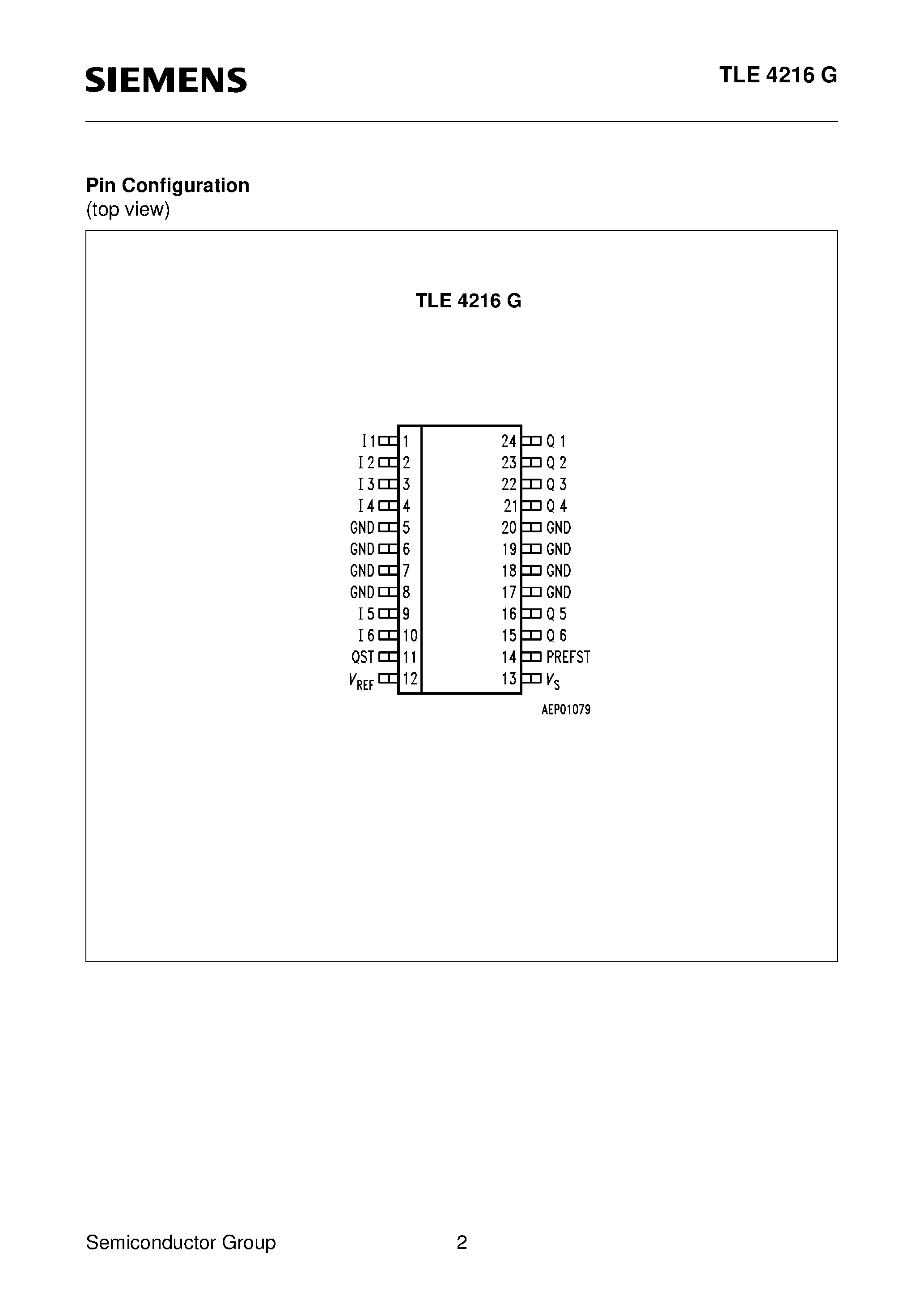 Datasheet TLE4216G - Intelligent Sixfold Low-Side Switch page 2