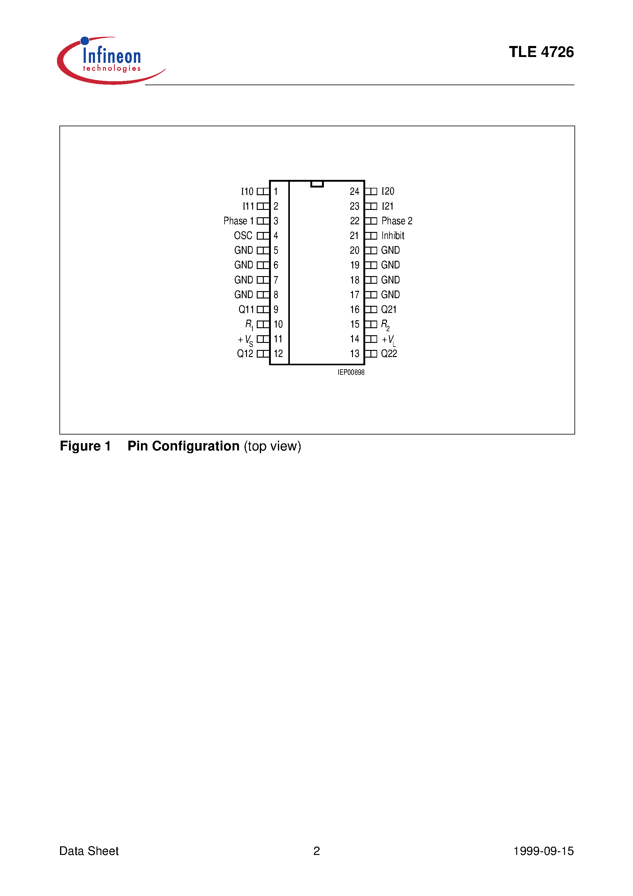Datasheet TLE4726 - 2-Phase Stepper-Motor Driver page 2
