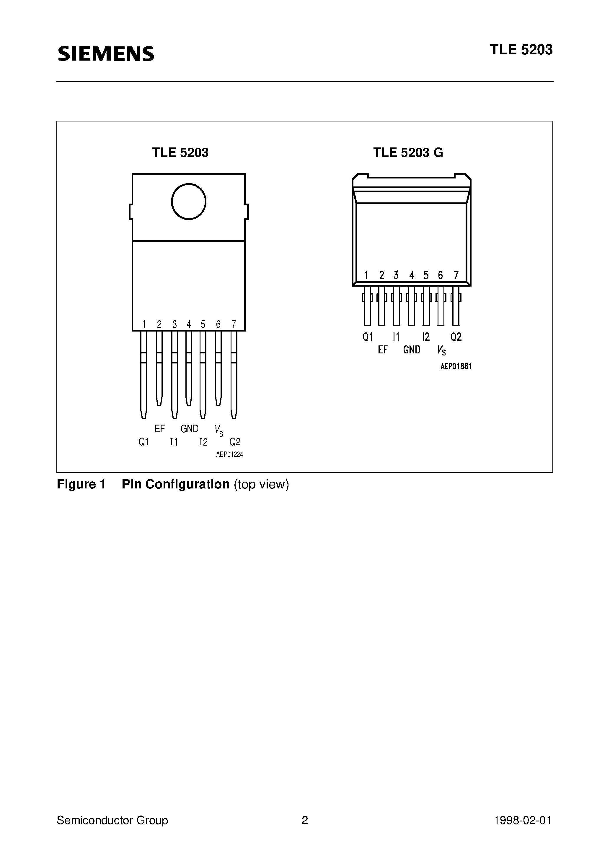 Datasheet TLE5203G - 3-A DC Motor Driver page 2