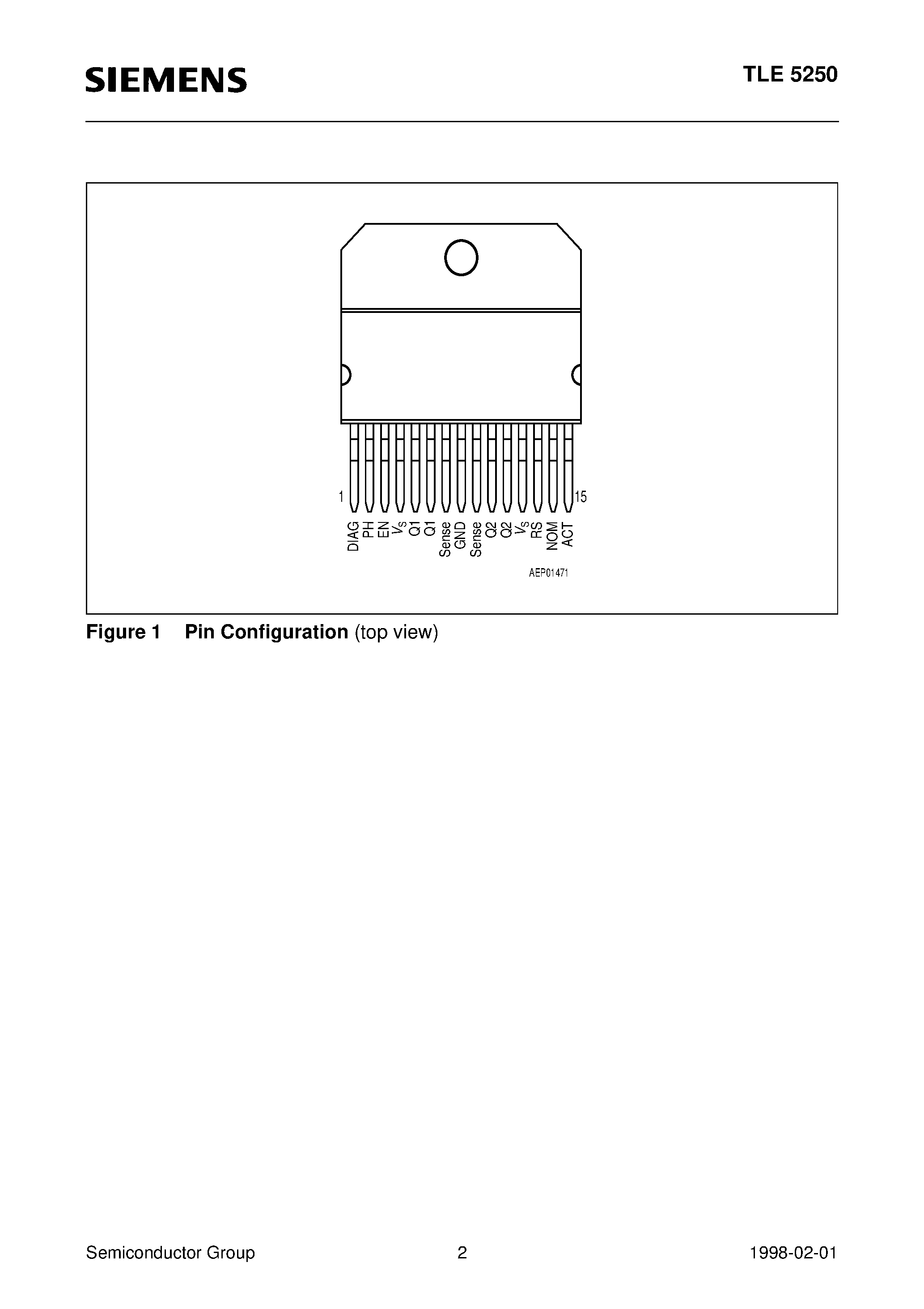 Datasheet TLE5250 - 2.5-A High Performance Smart Power Stepper-Motor Driver with Diagnostic Interface page 2