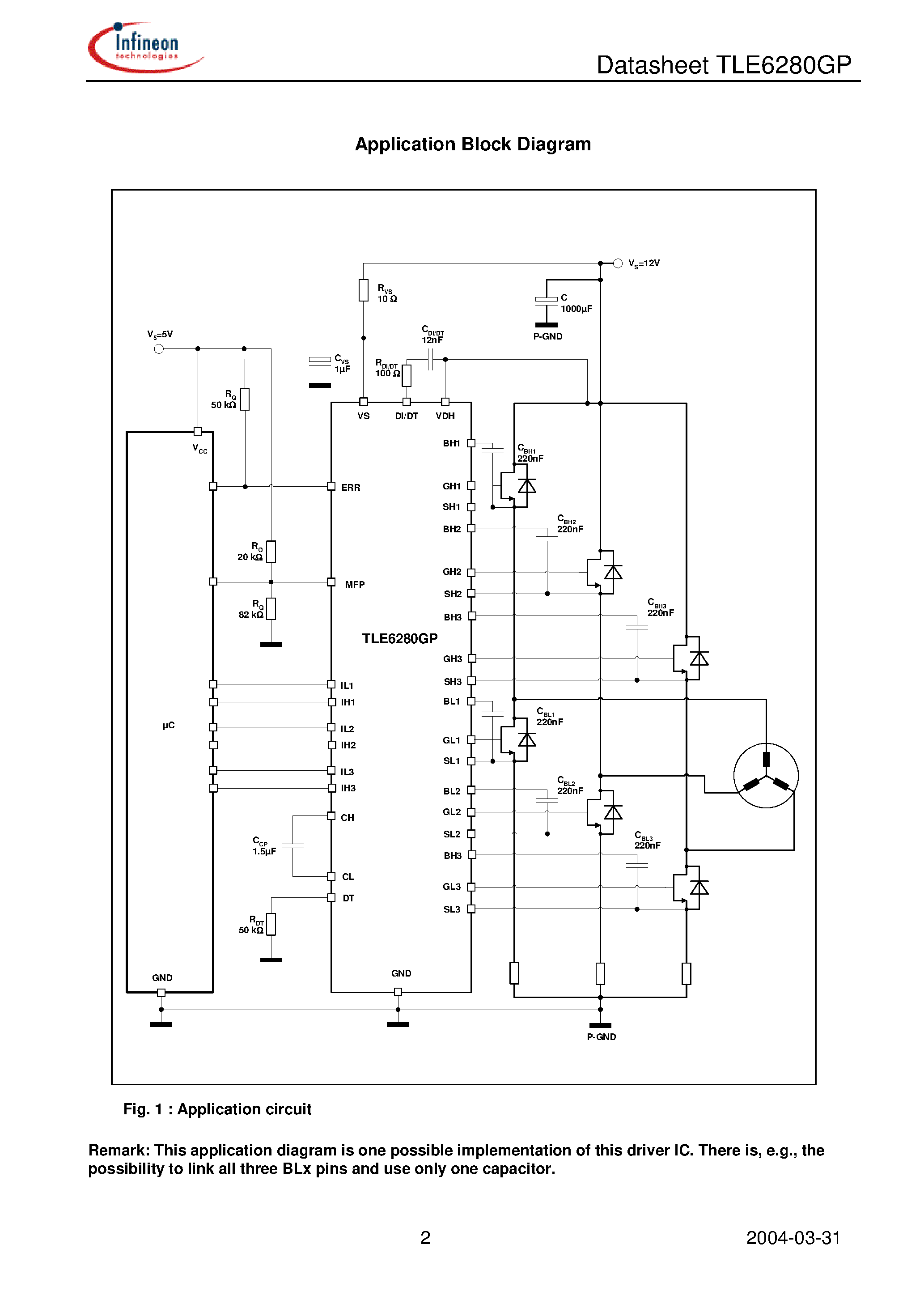 Datasheet TLE6280 - 3-Phase Bridge Driver IC page 2