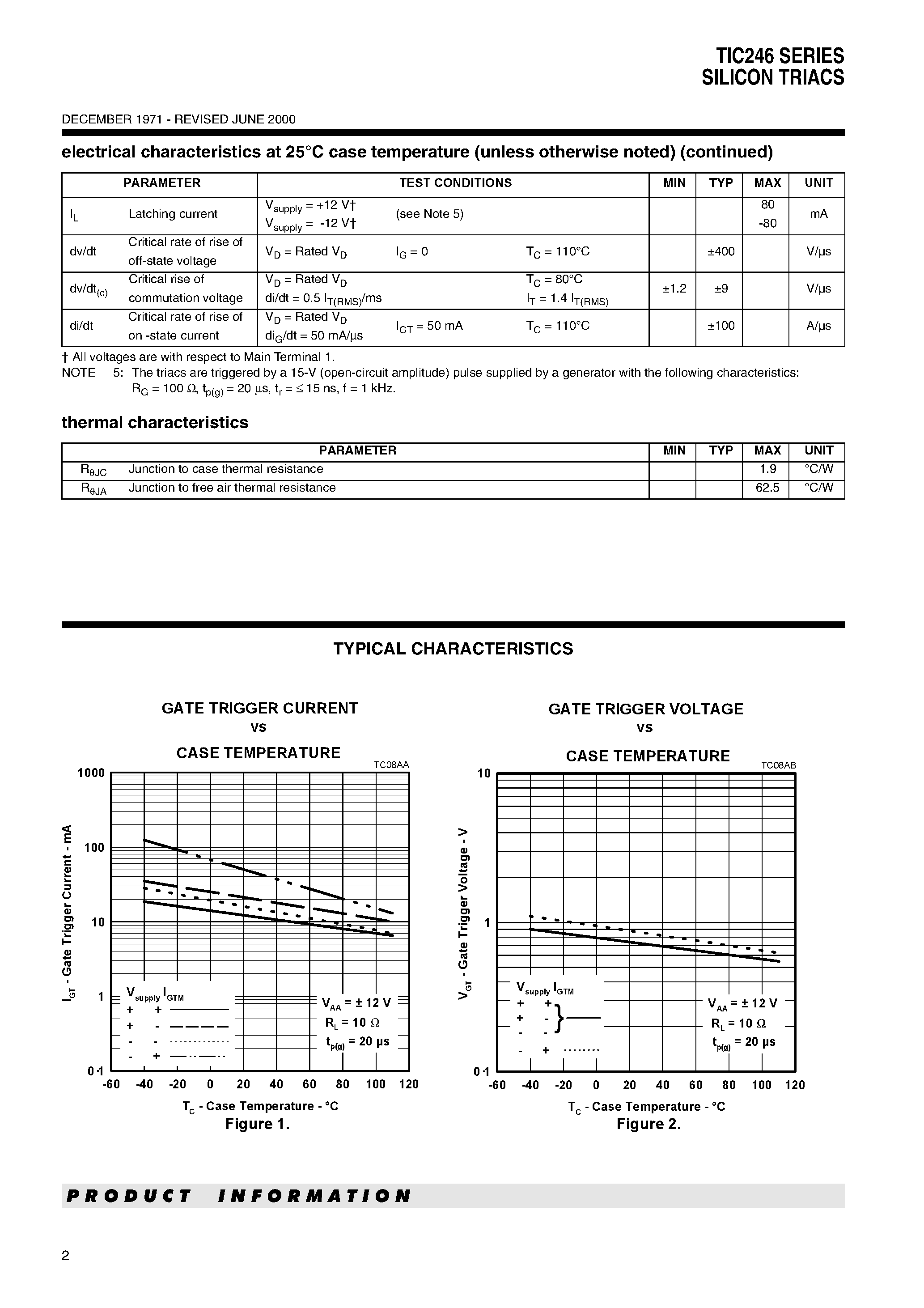 Datasheet TIC246N - SILICON TRIACS page 2