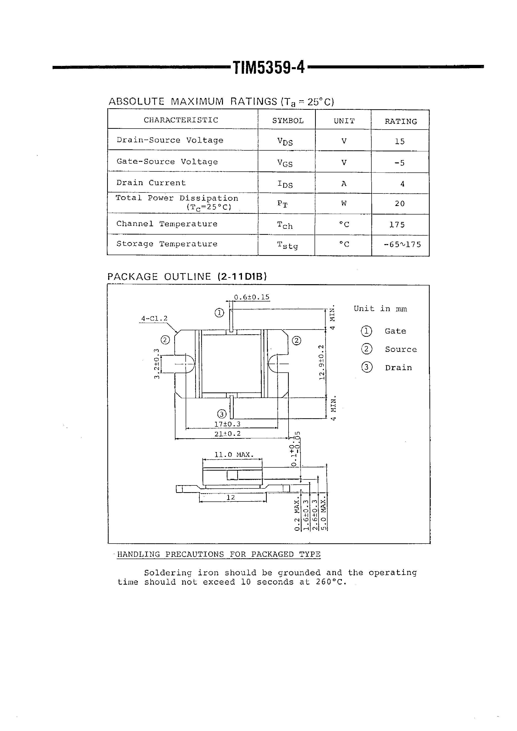 Datasheet TIM5359-4 - POWER GAAS FET page 2