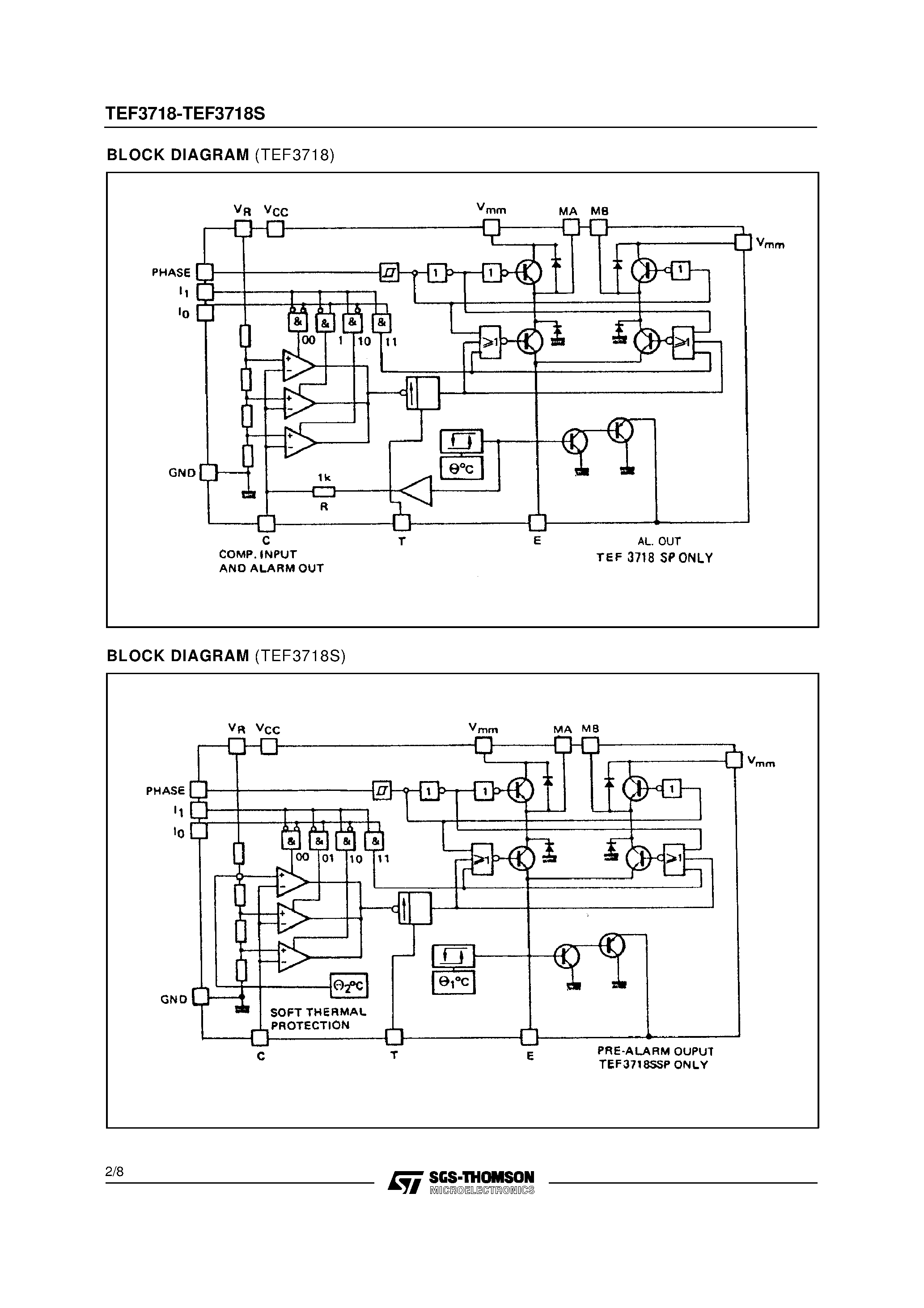 Даташит TEF3718SSP - STEPPER MOTOR DRIVER страница 2