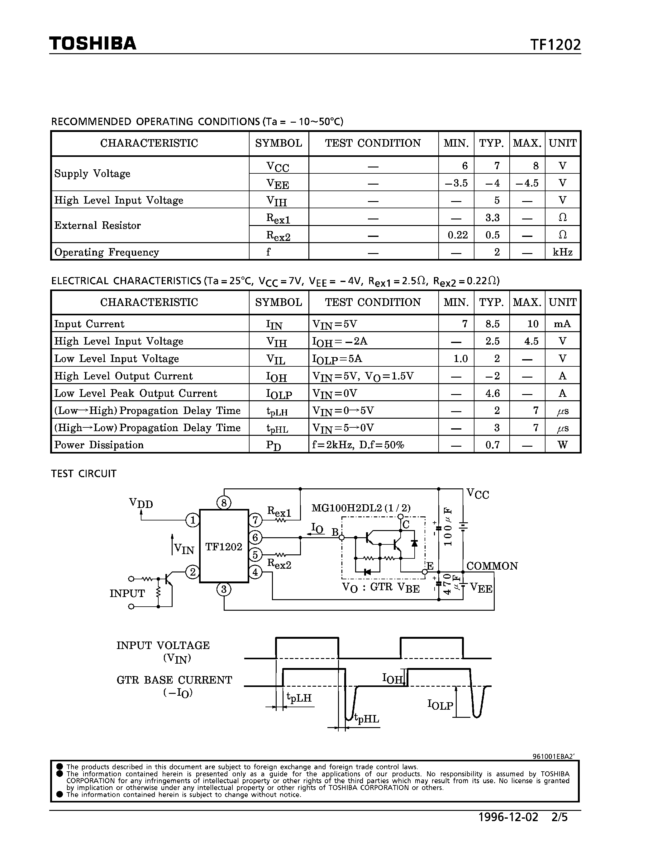 Datasheet TF1202 - SOLID STATE GTR DRIVER MODULE page 2